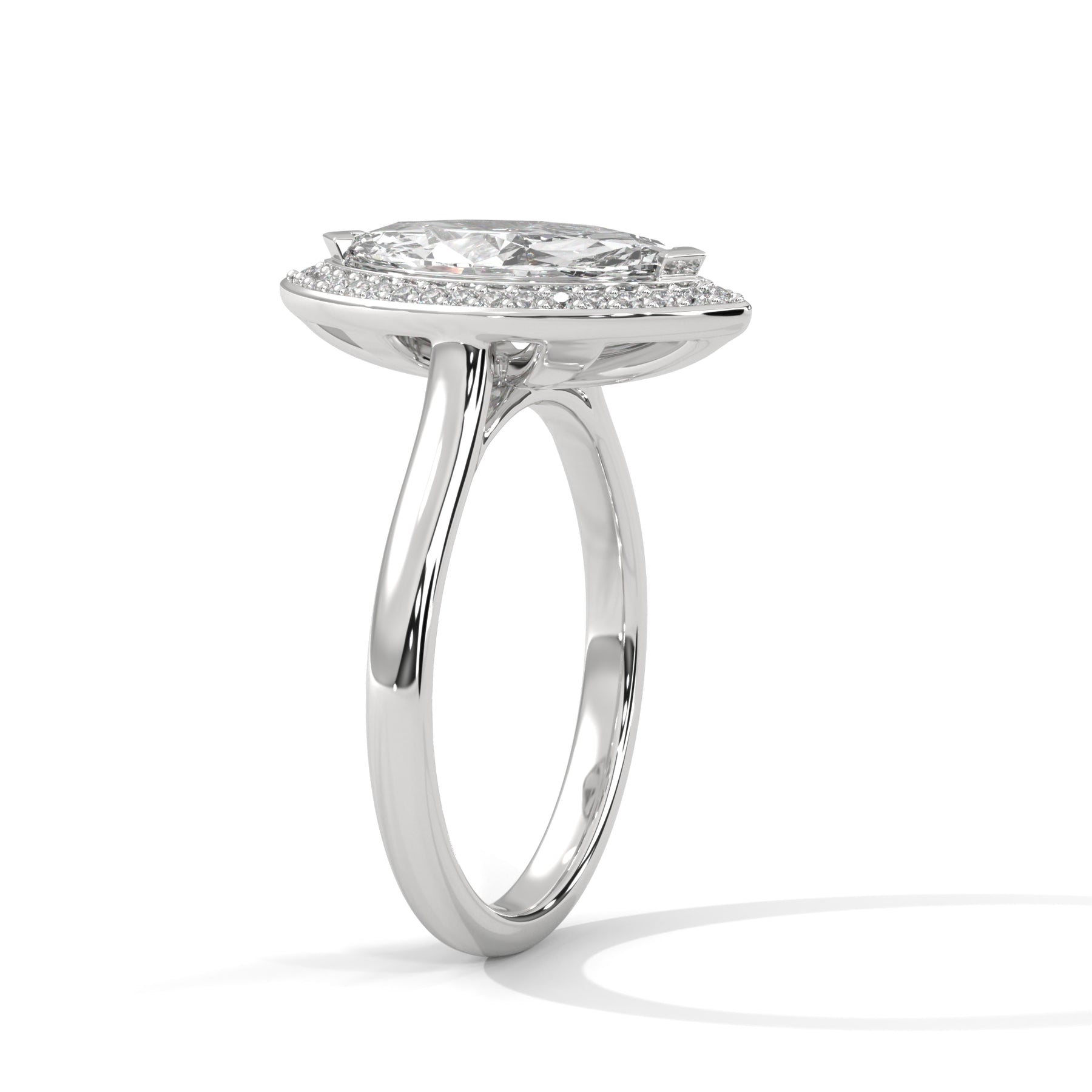 14K White Gold 18K White Gold Platinum Marquise