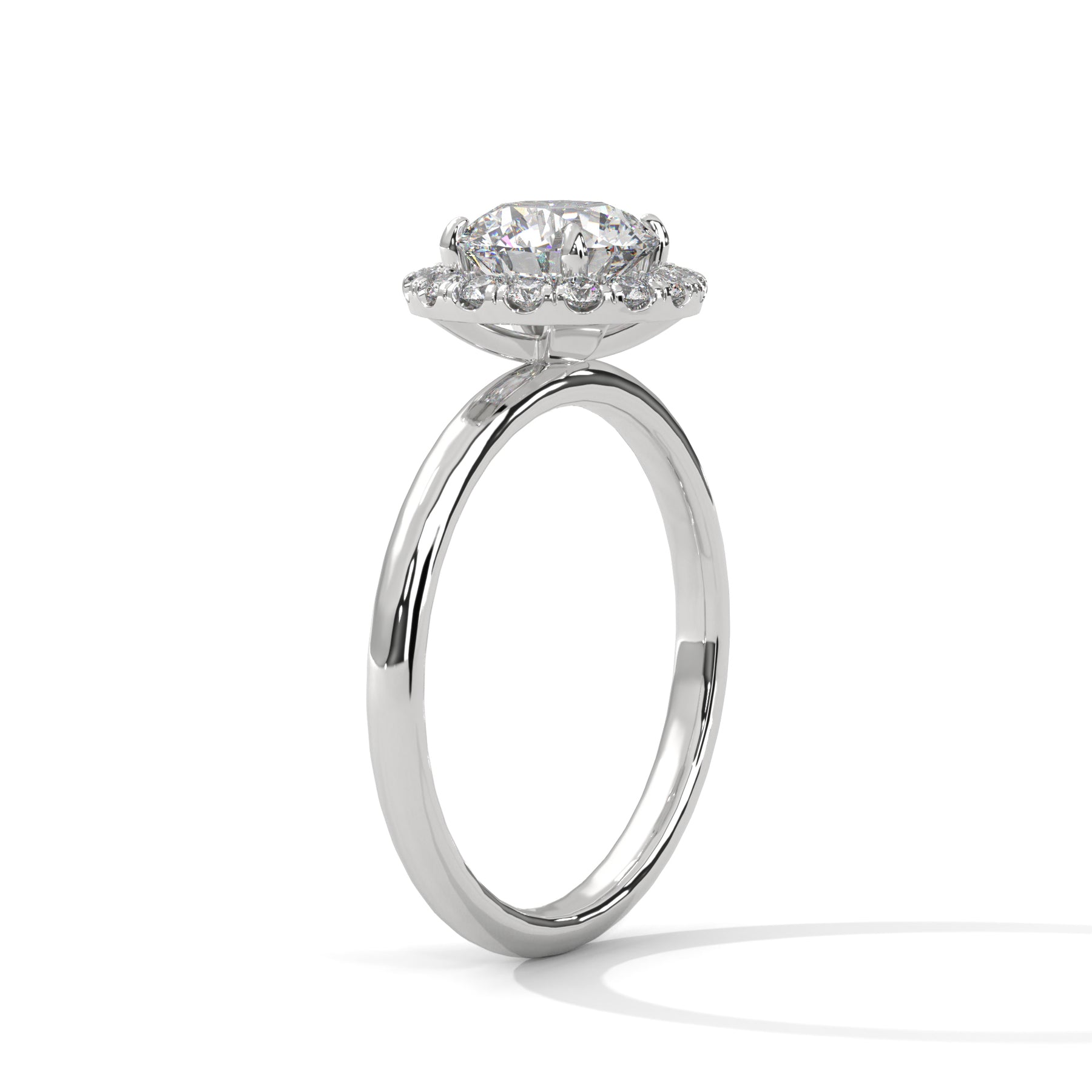 14K White Gold 18K White Gold Platinum Round