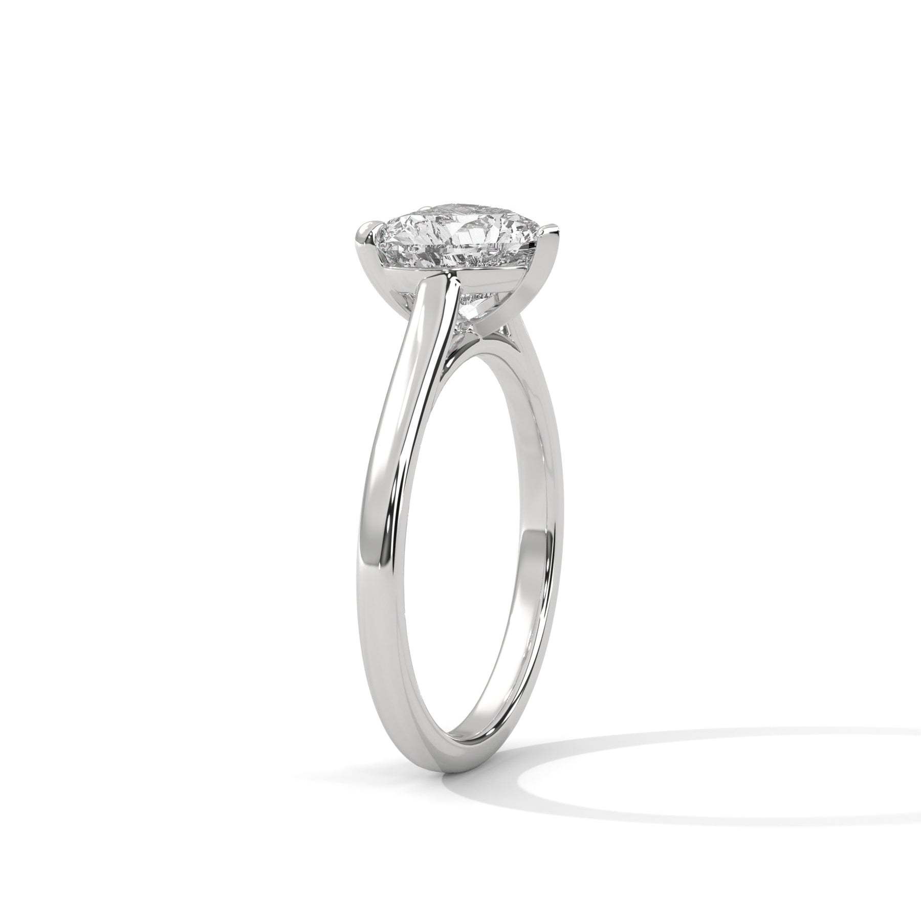 14K White Gold 18K White Gold Platinum Heart