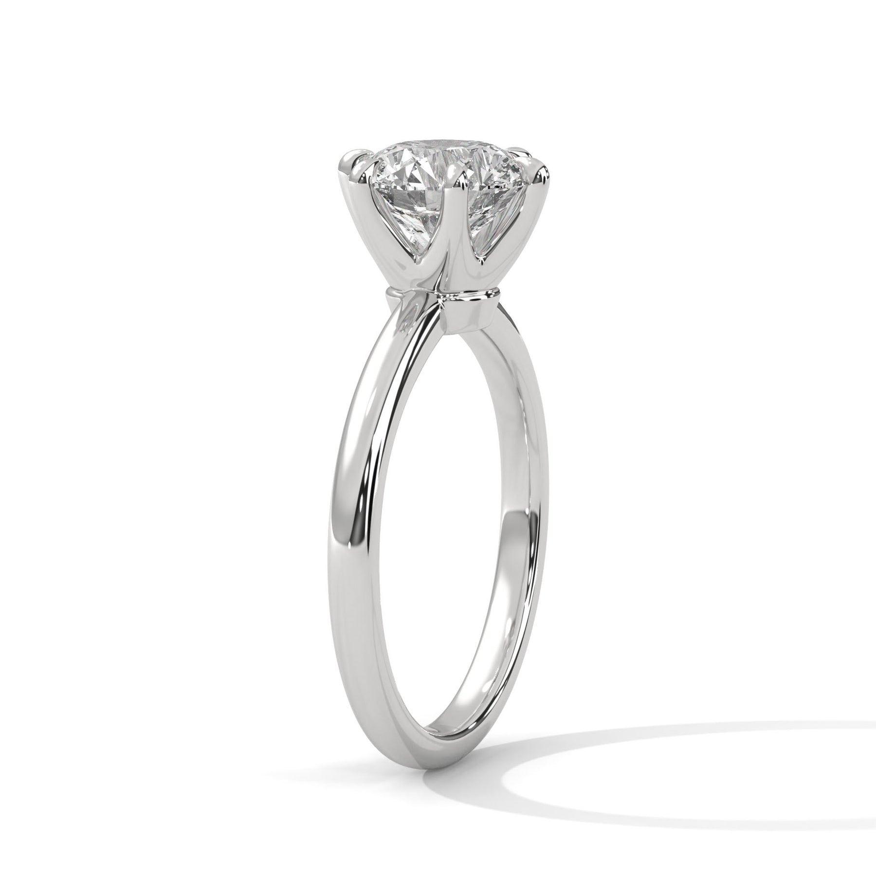 14K White Gold 18K White Gold Platinum Round