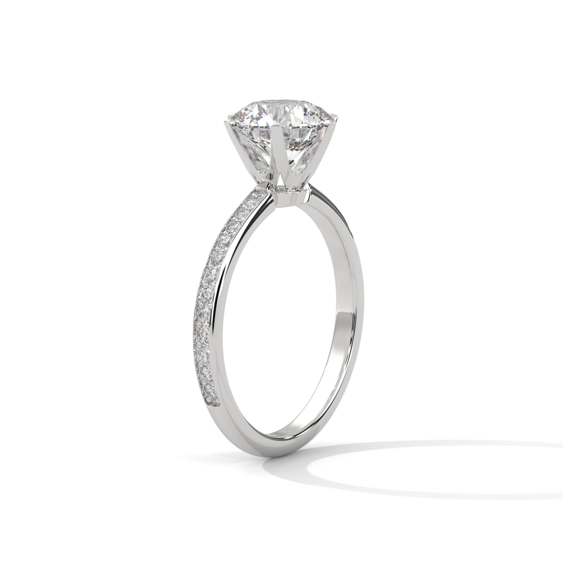 14K White Gold 18K White Gold Platinum Round
