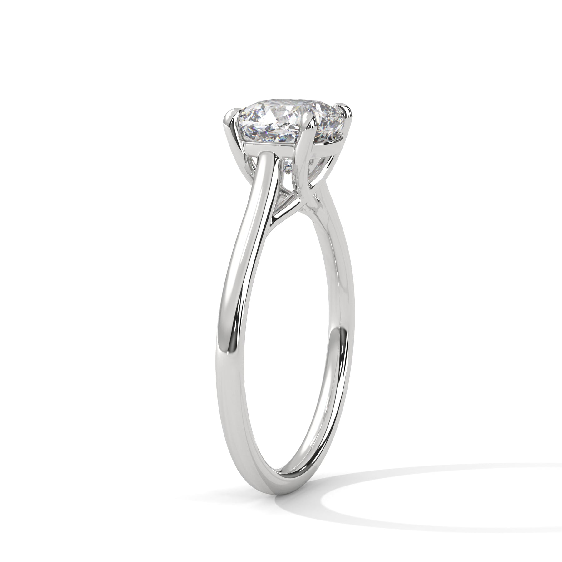 14K White Gold 18K White Gold Platinum Cushion