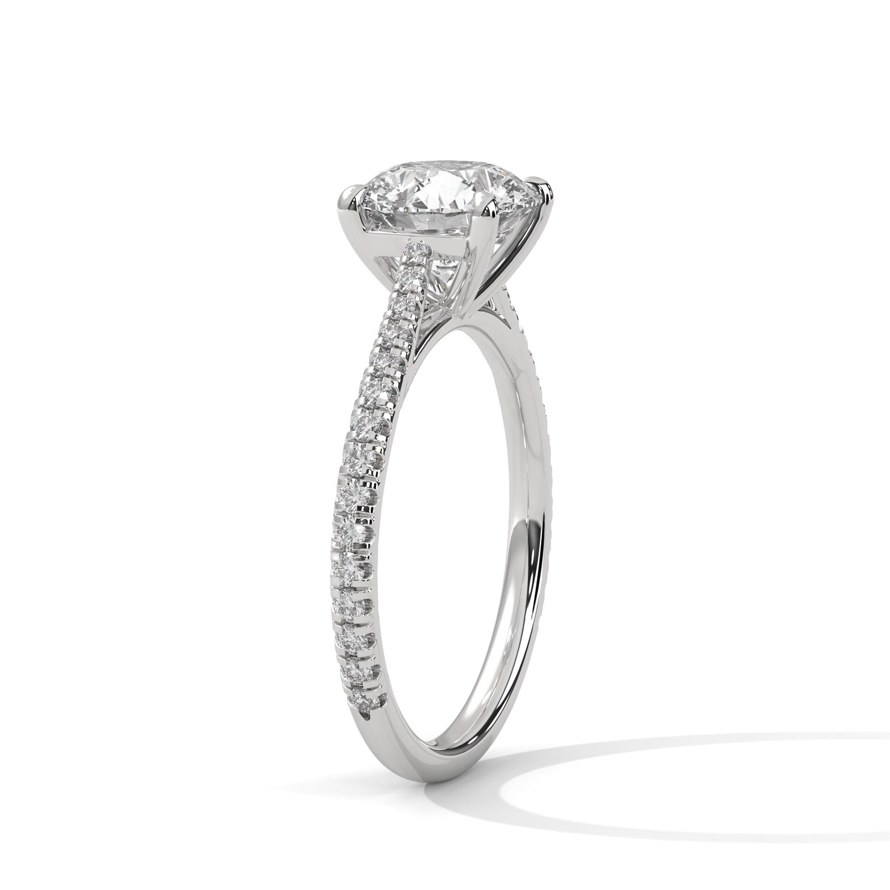 14K White Gold 18K White Gold Platinum Round