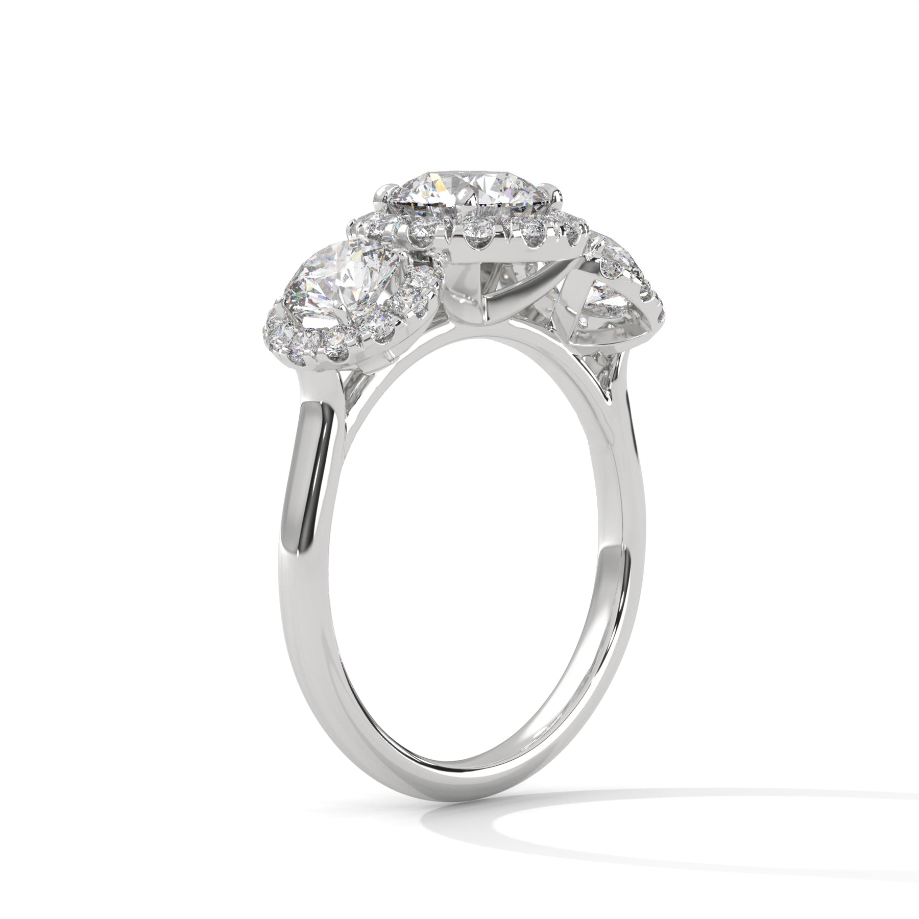 14K White Gold 18K White Gold Platinum Round
