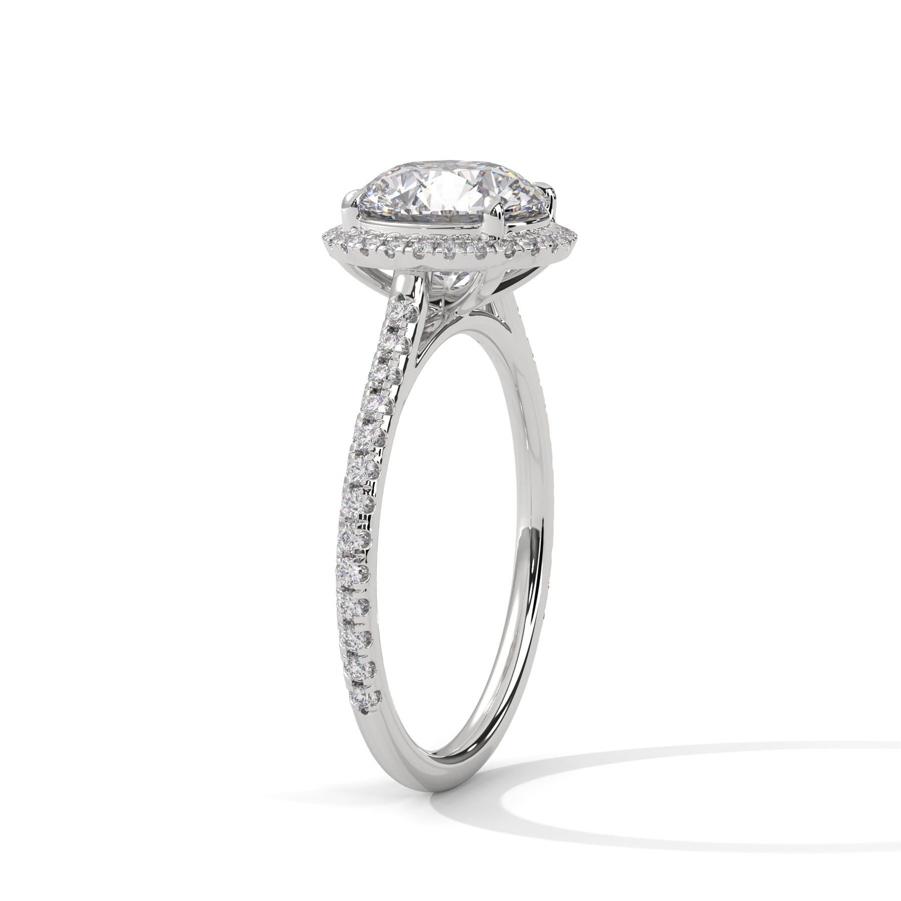 14K White Gold 18K White Gold Platinum Round