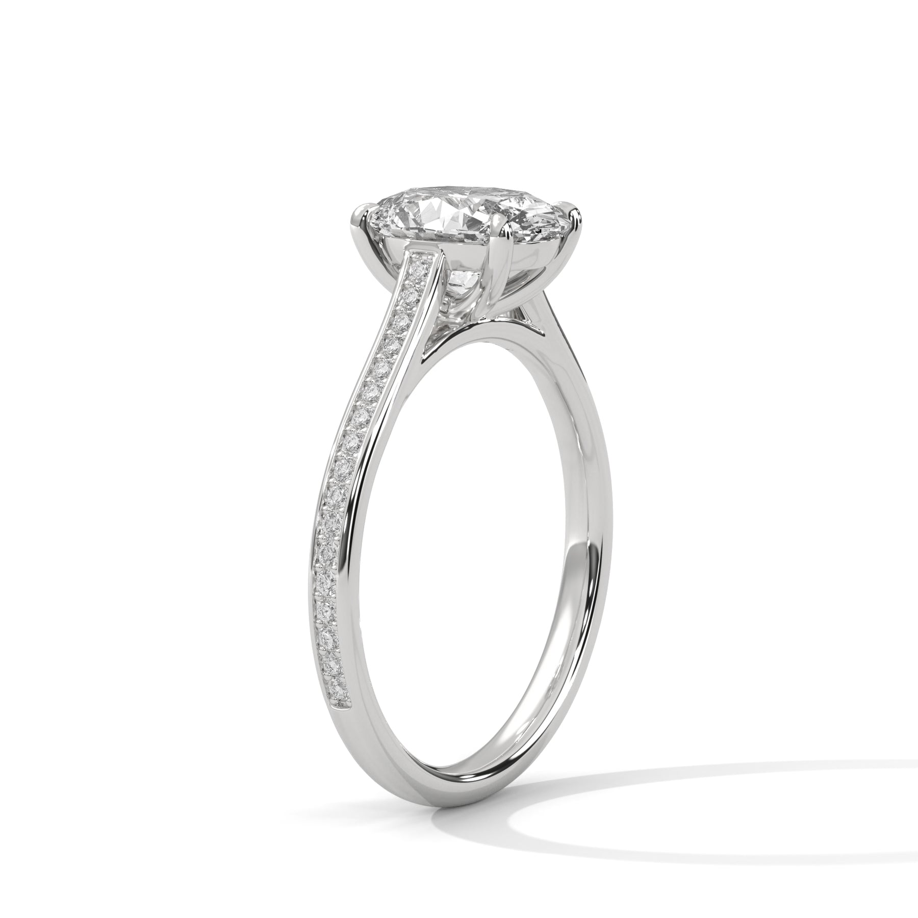 14K White Gold 18K White Gold Platinum Oval