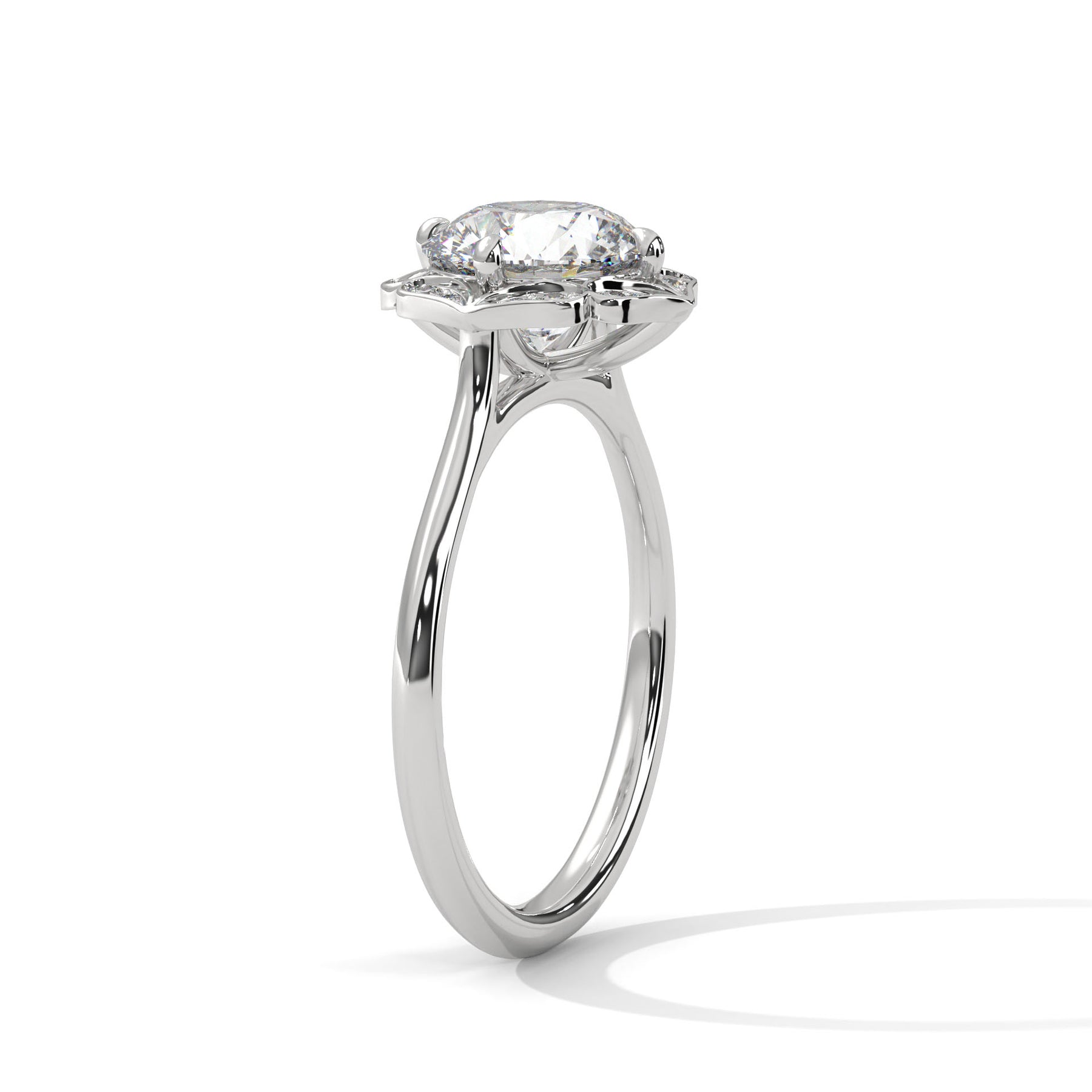 14K White Gold 18K White Gold Platinum Round