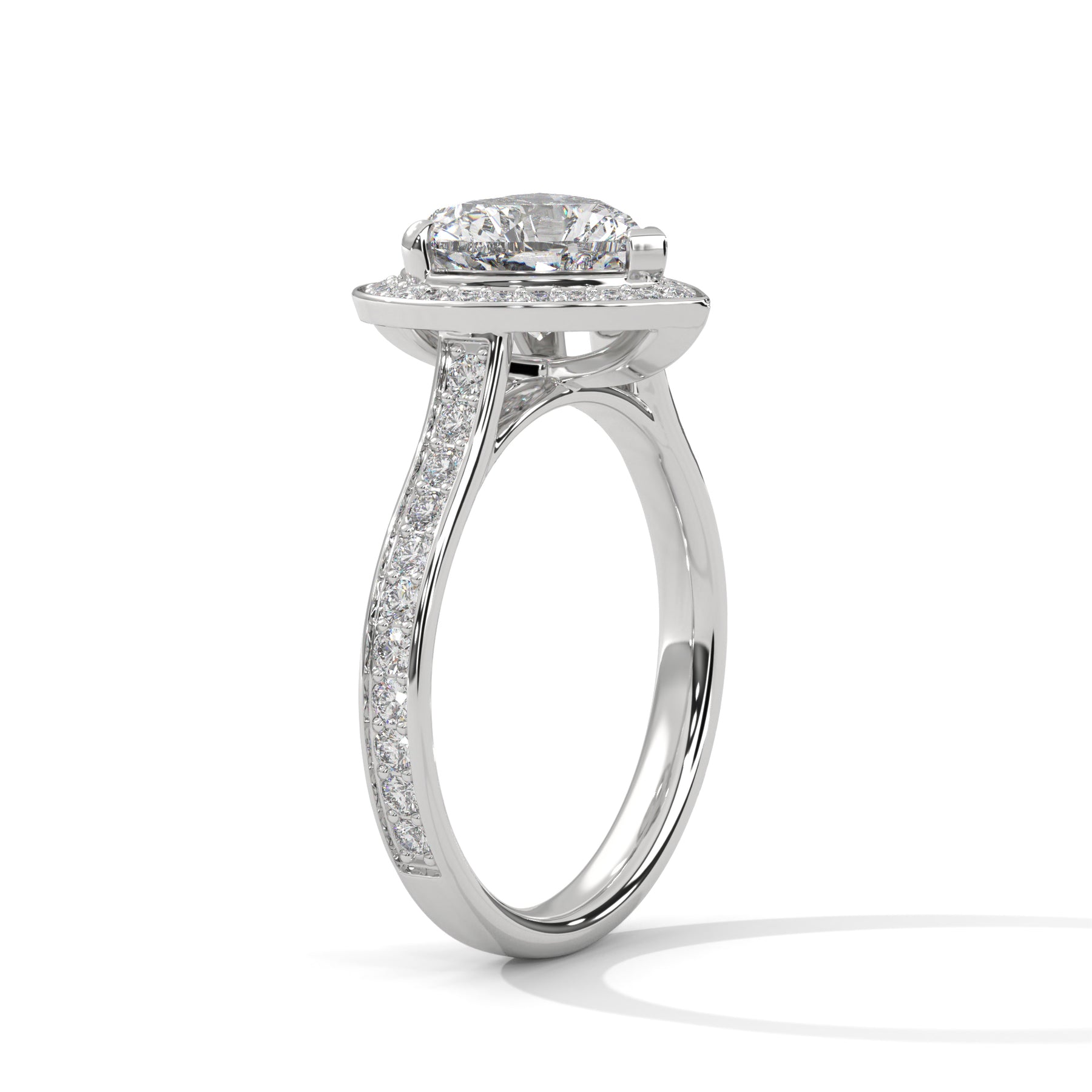 14K White Gold 18K White Gold Platinum Heart