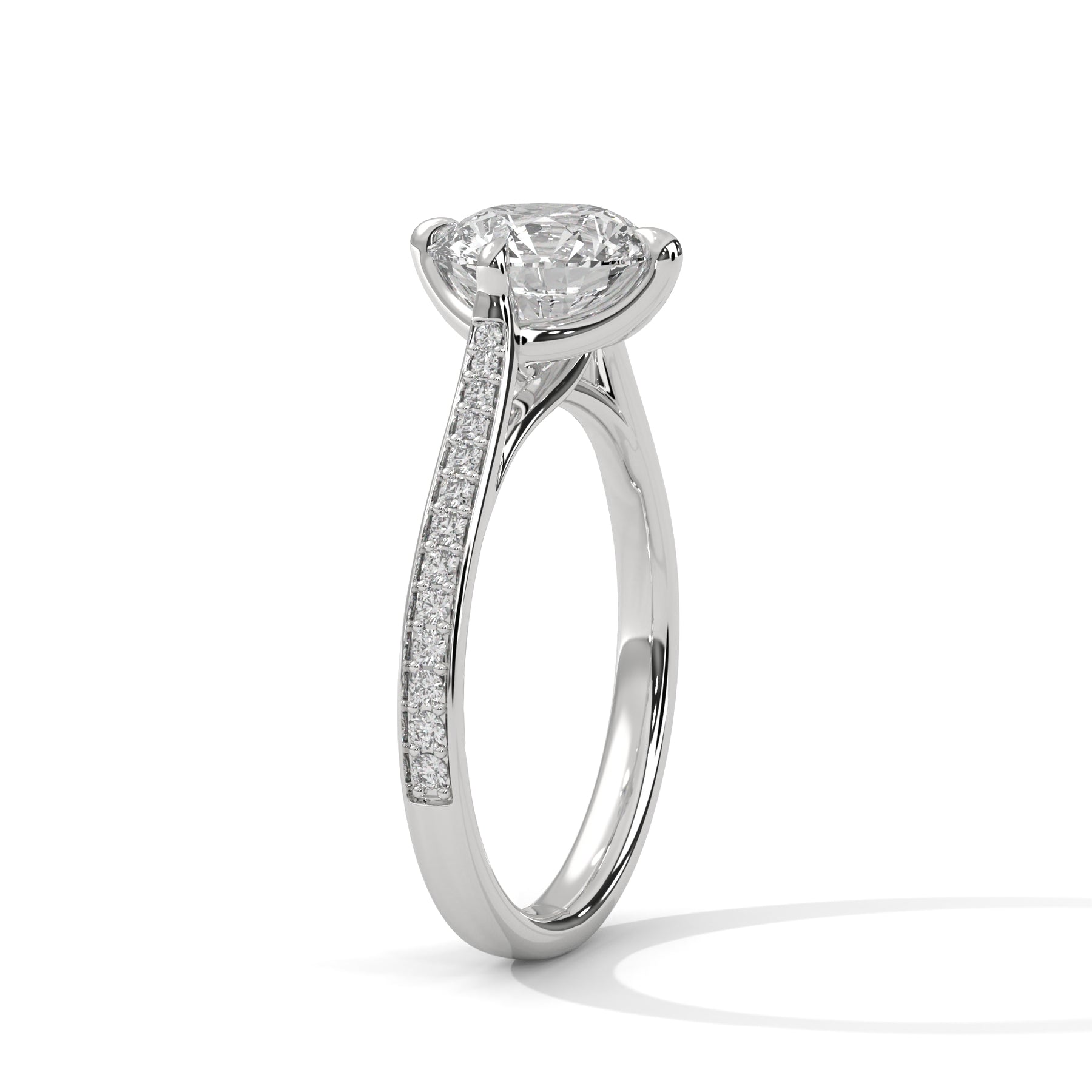 14K White Gold 18K White Gold Platinum Round