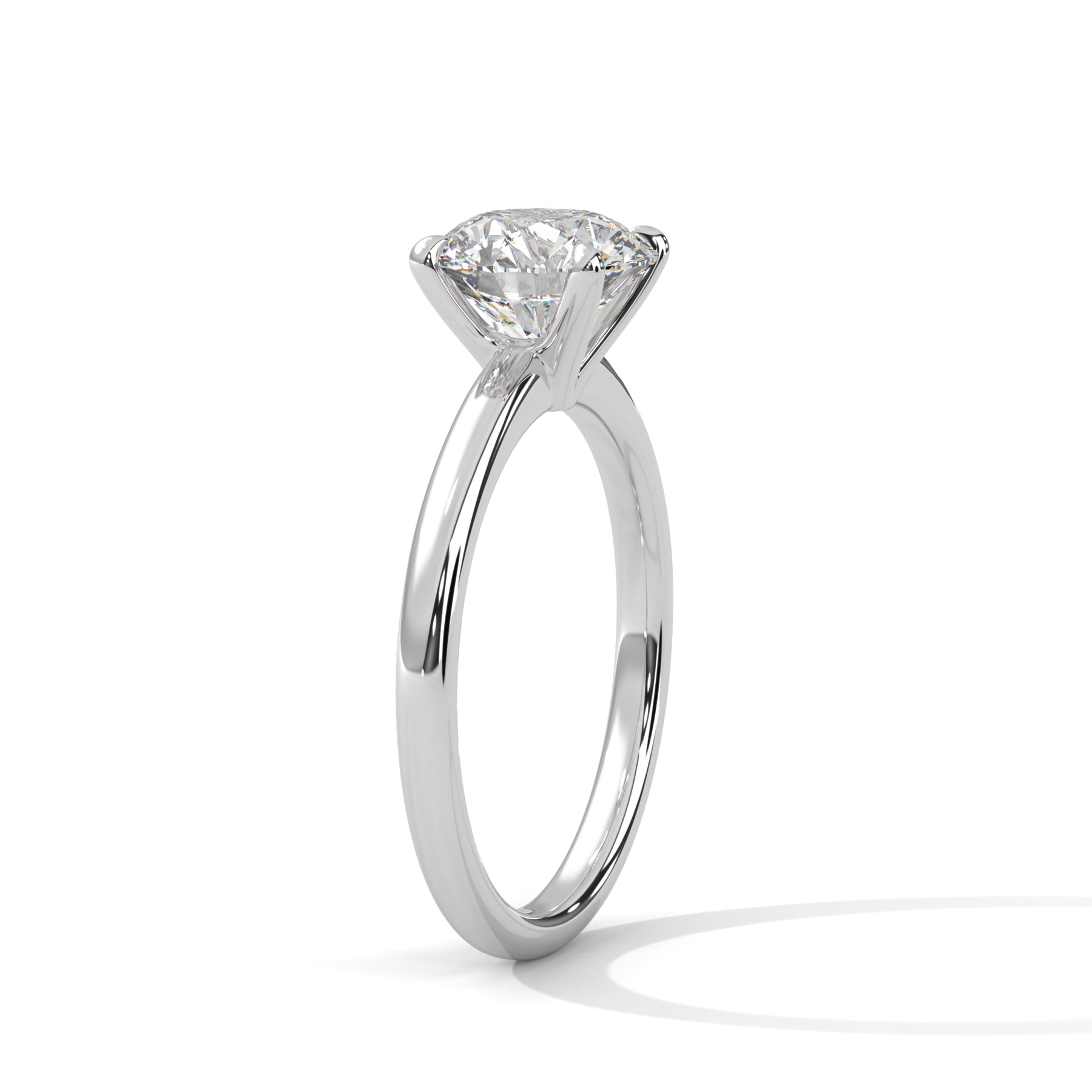 14K White Gold 18K White Gold Platinum Round