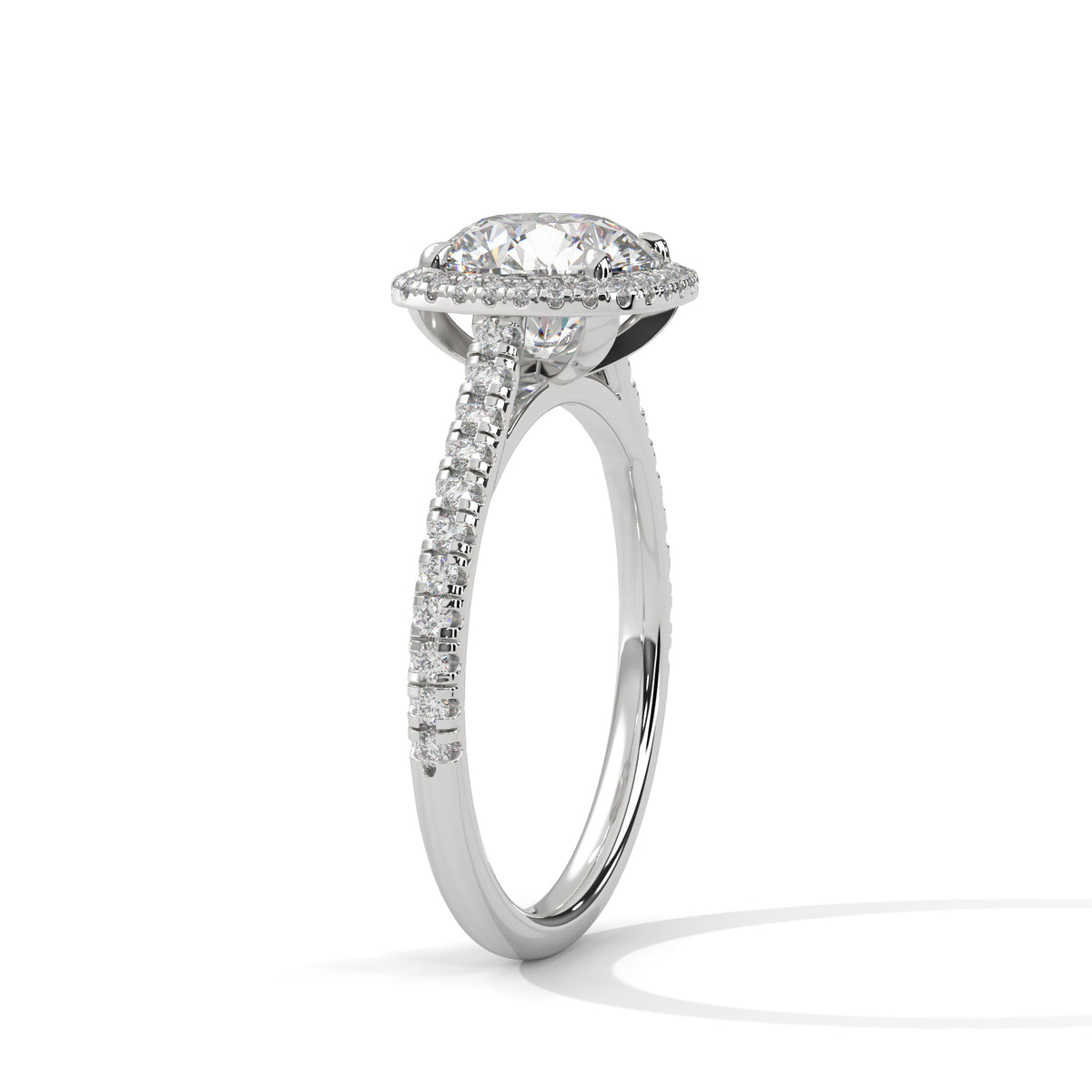 14K White Gold 18K White Gold Platinum Round