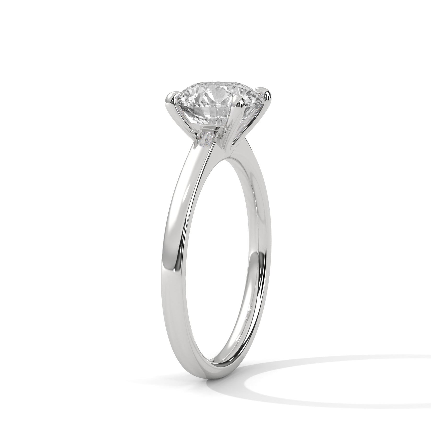 14K White Gold 18K White Gold Platinum Round