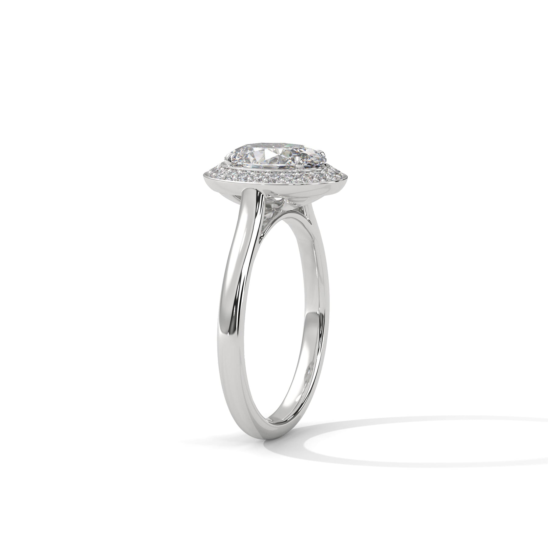 14K White Gold 18K White Gold Platinum Oval