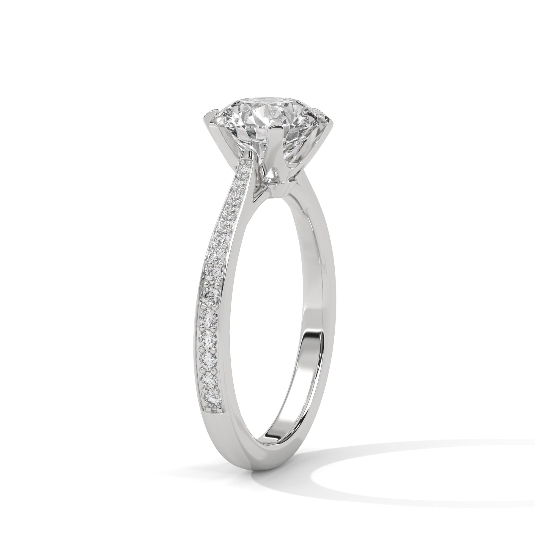 14K White Gold 18K White Gold Platinum Round