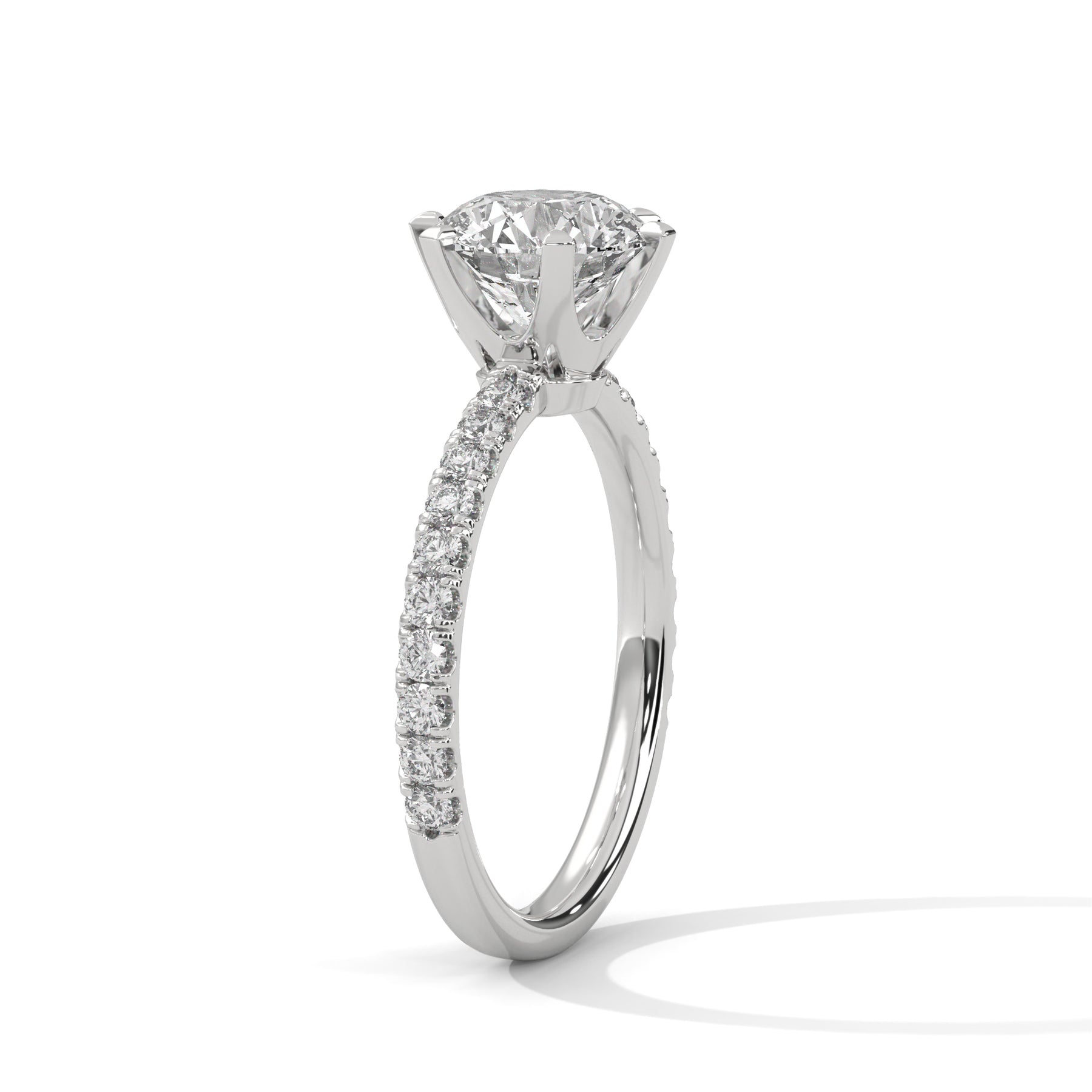 14K White Gold 18K White Gold Platinum Round