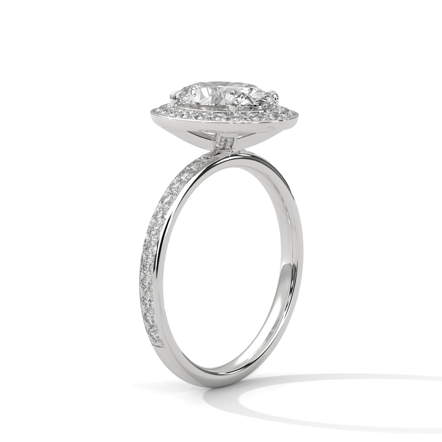 14K White Gold 18K White Gold Platinum Oval
