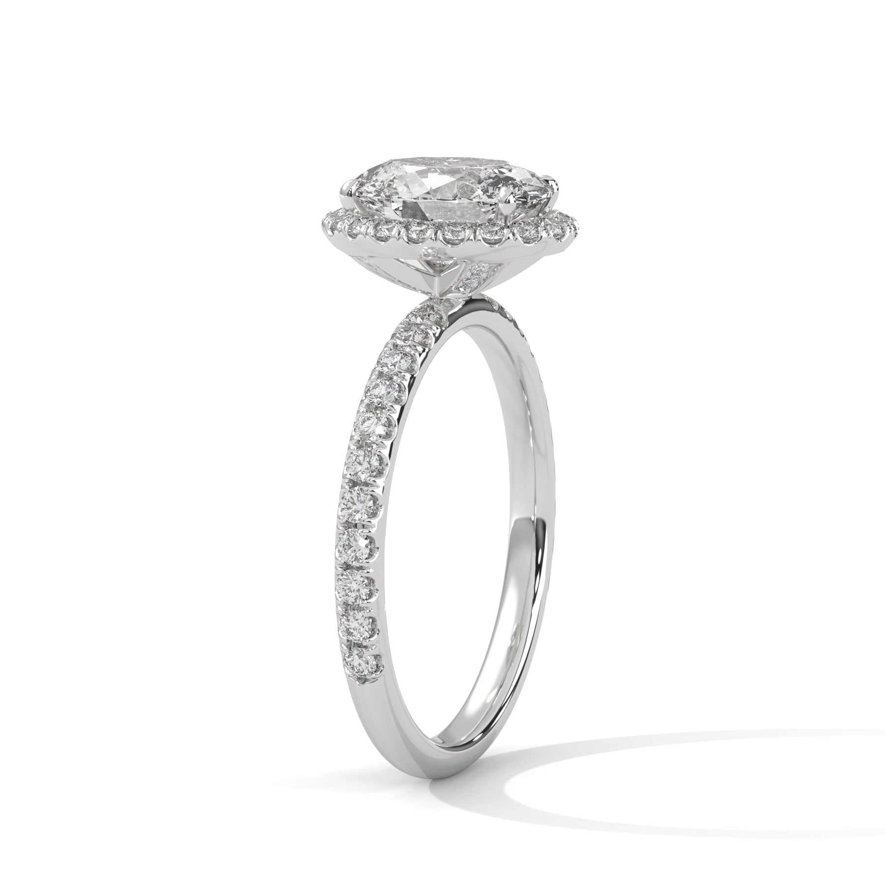 14K White Gold 18K White Gold Platinum Oval