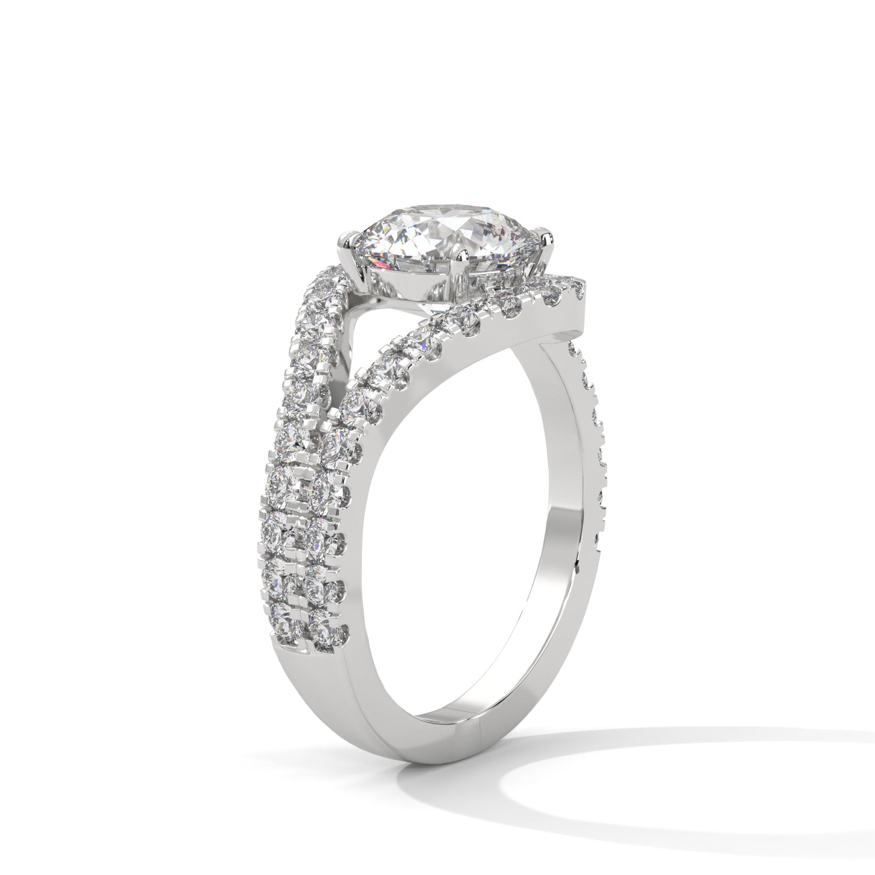 14K White Gold 18K White Gold Platinum Round