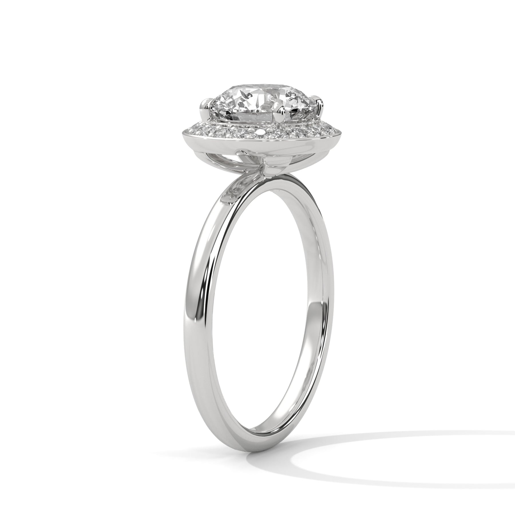 14K White Gold 18K White Gold Platinum Round