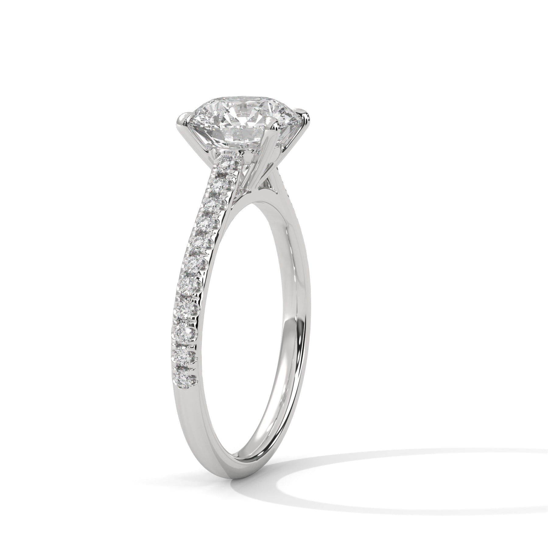 14K White Gold 18K White Gold Platinum Round