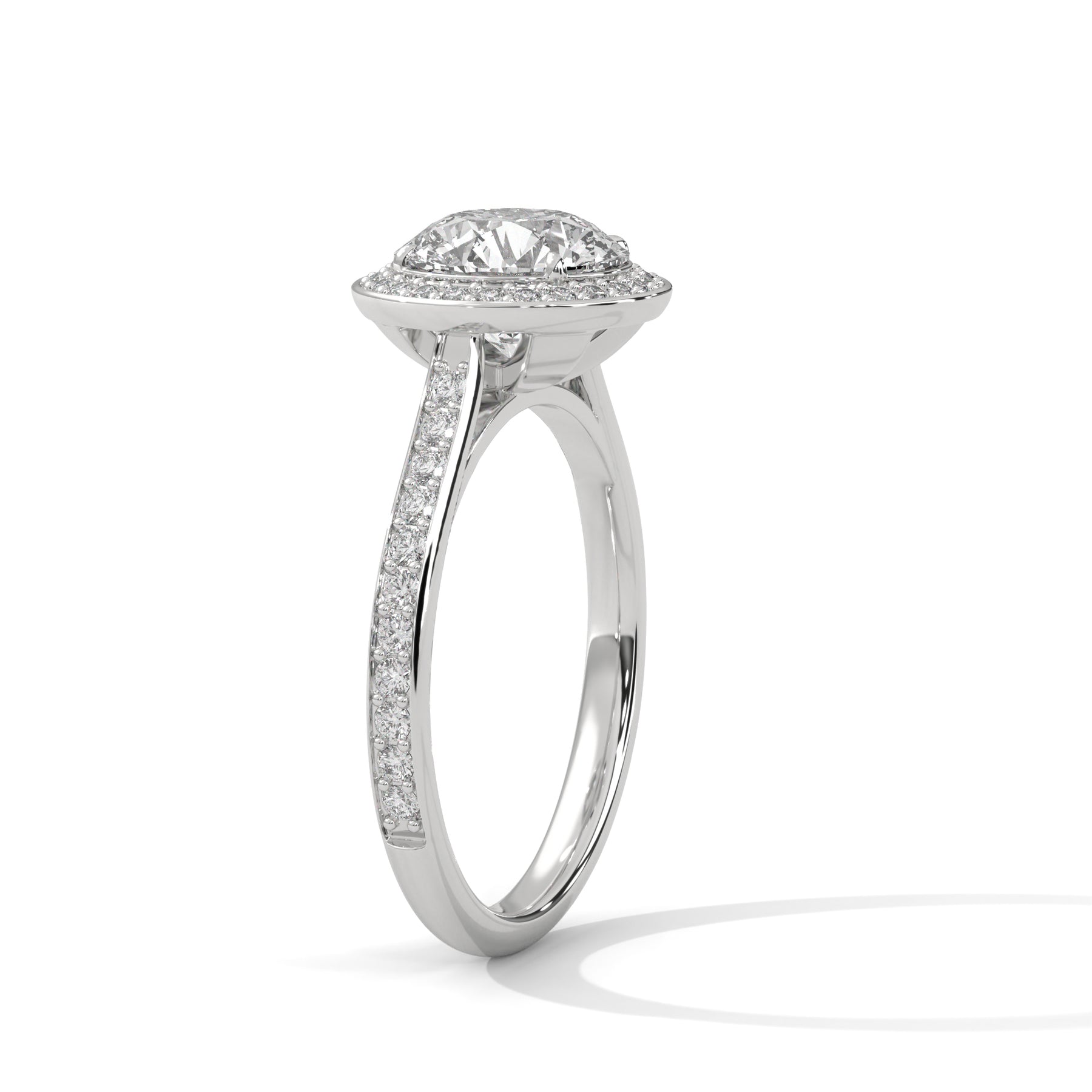 14K White Gold 18K White Gold Platinum Round