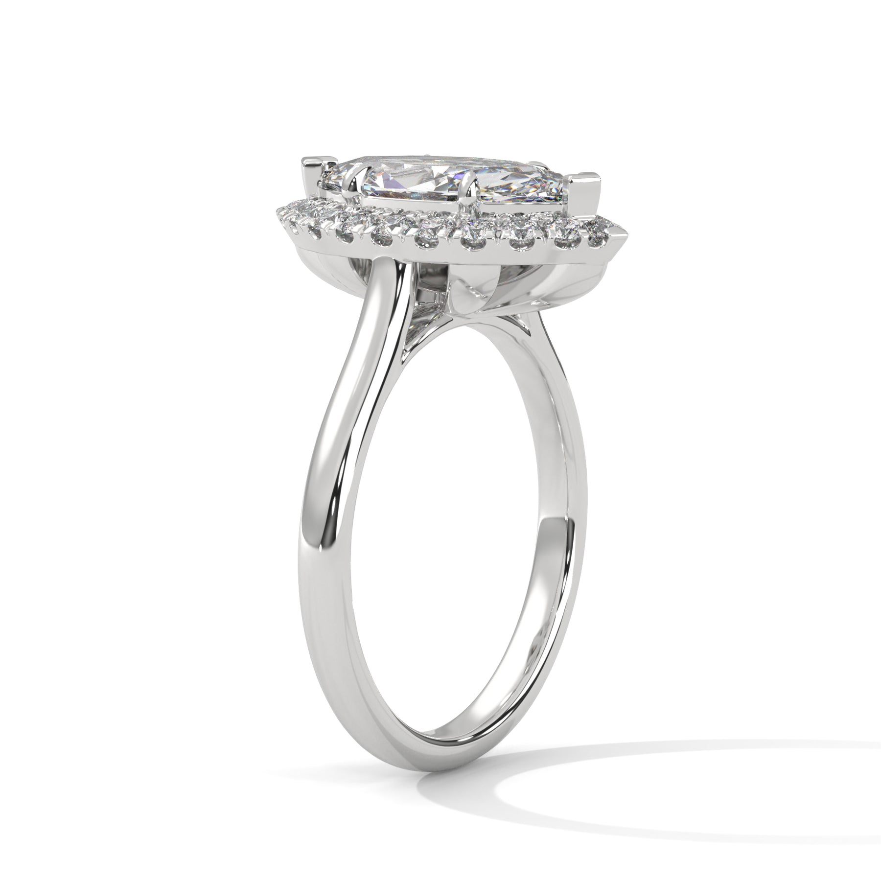 14K White Gold 18K White Gold Platinum Marquise