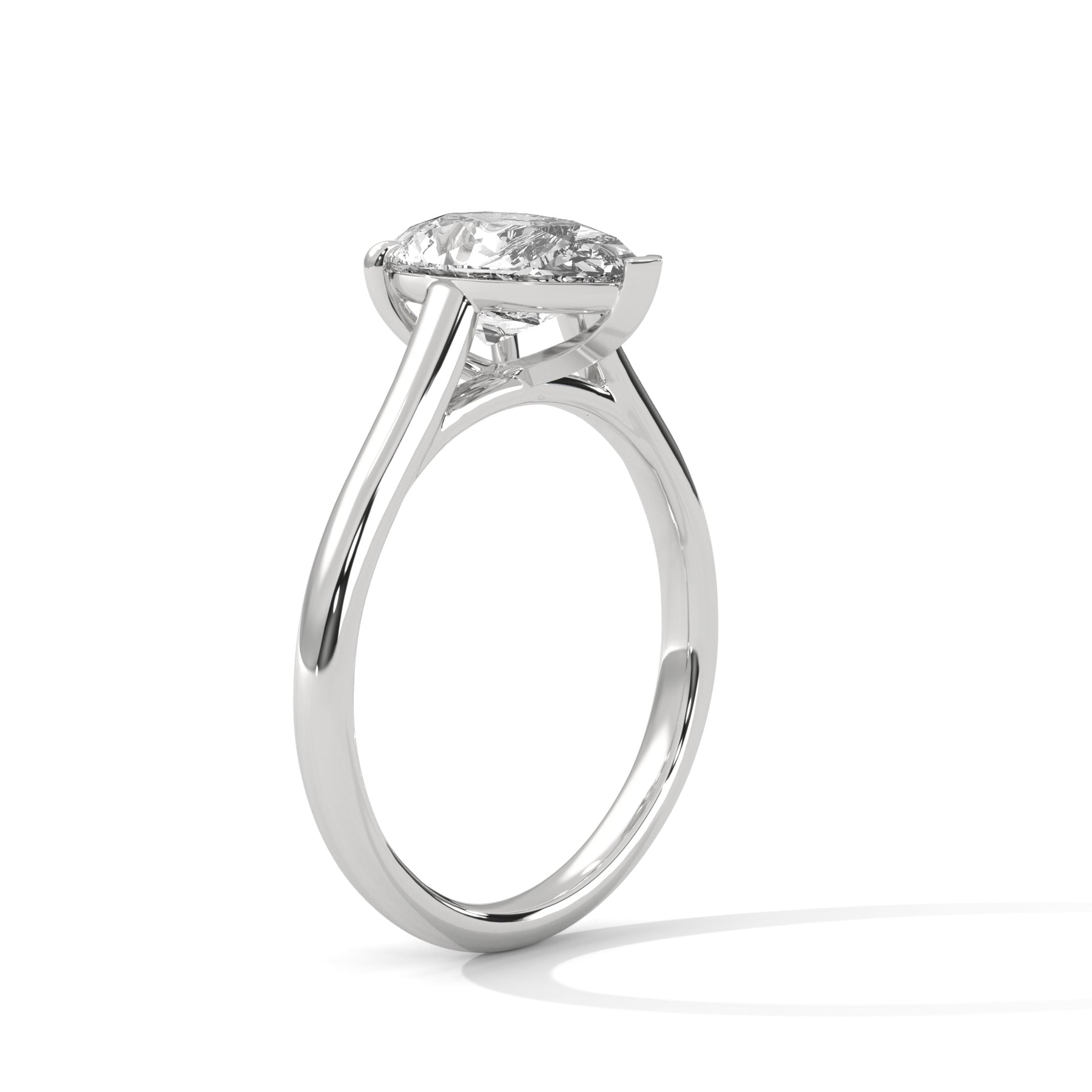 14K White Gold 18K White Gold Platinum Pear