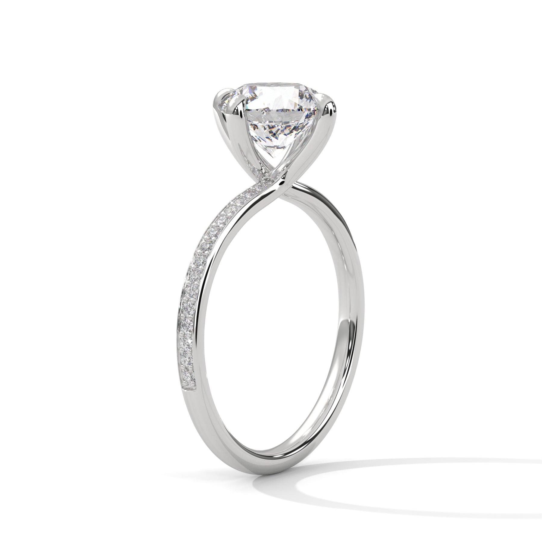 14K White Gold 18K White Gold Platinum Round