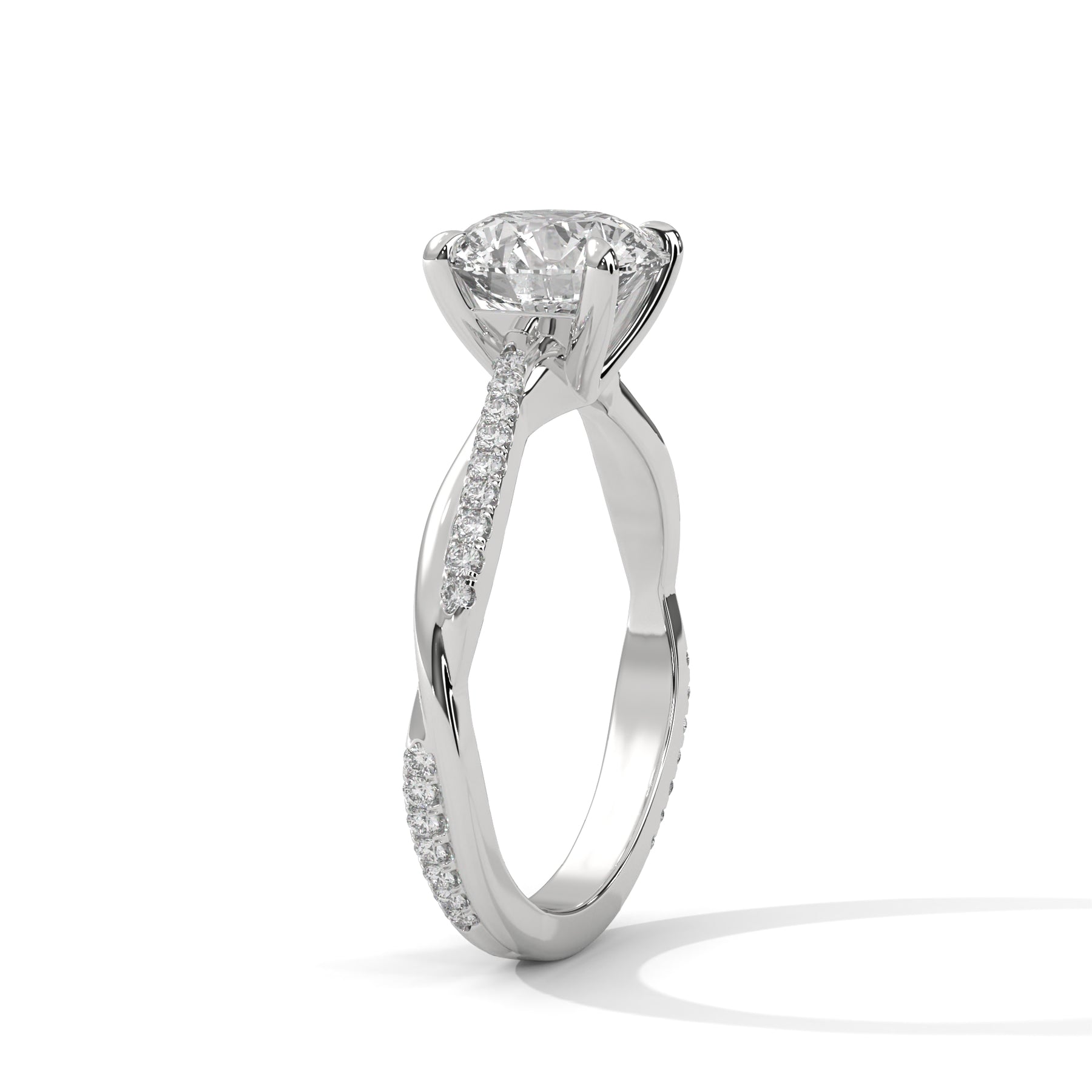 14K White Gold 18K White Gold Platinum Round
