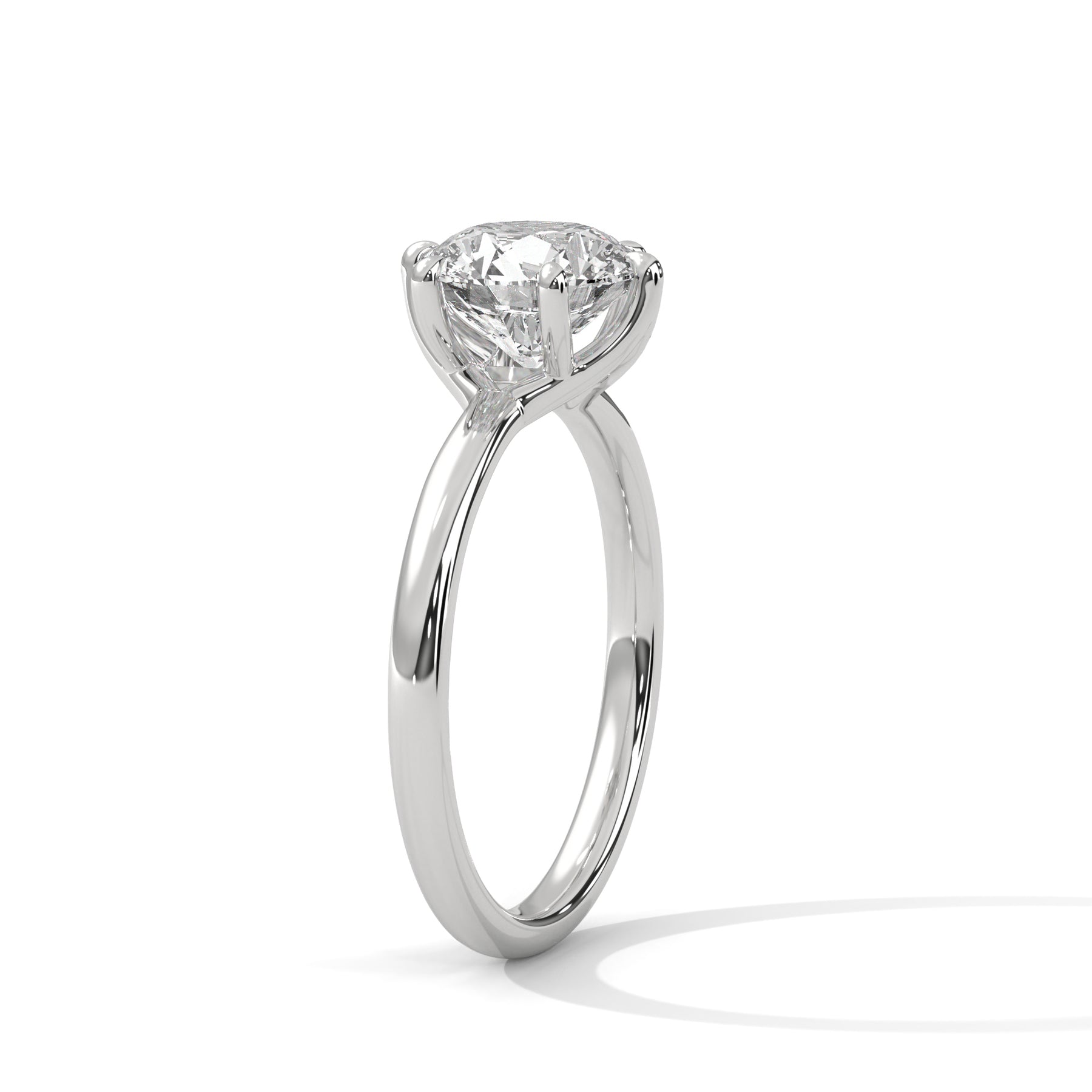 14K White Gold 18K White Gold Platinum Round