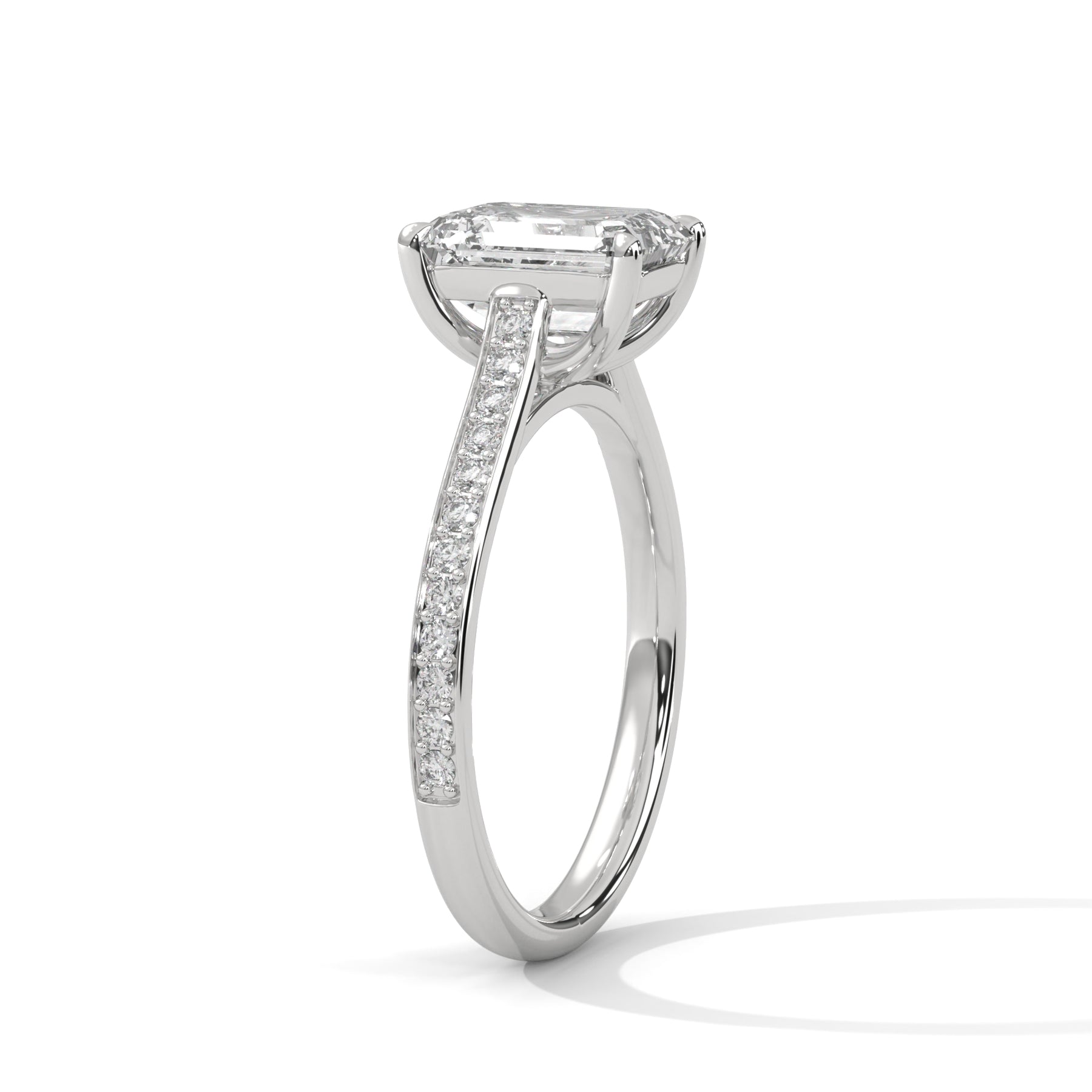 14K White Gold 18K White Gold Platinum Emerald