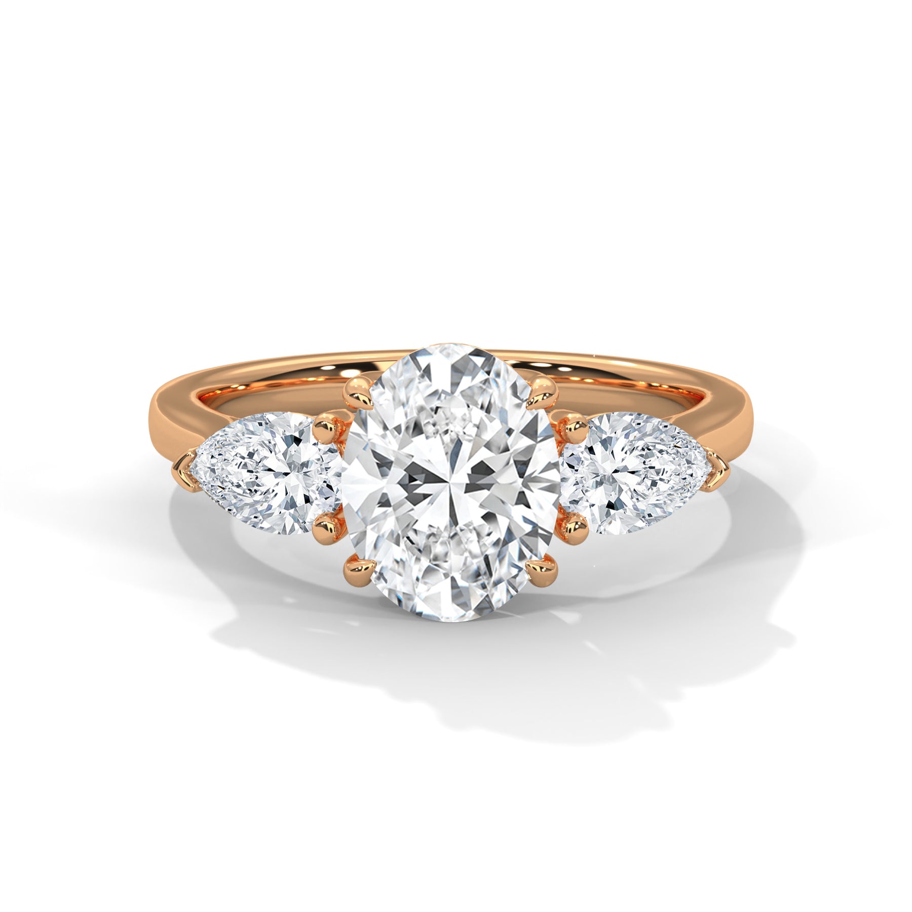 14K Rose Gold 18K Rose Gold Oval