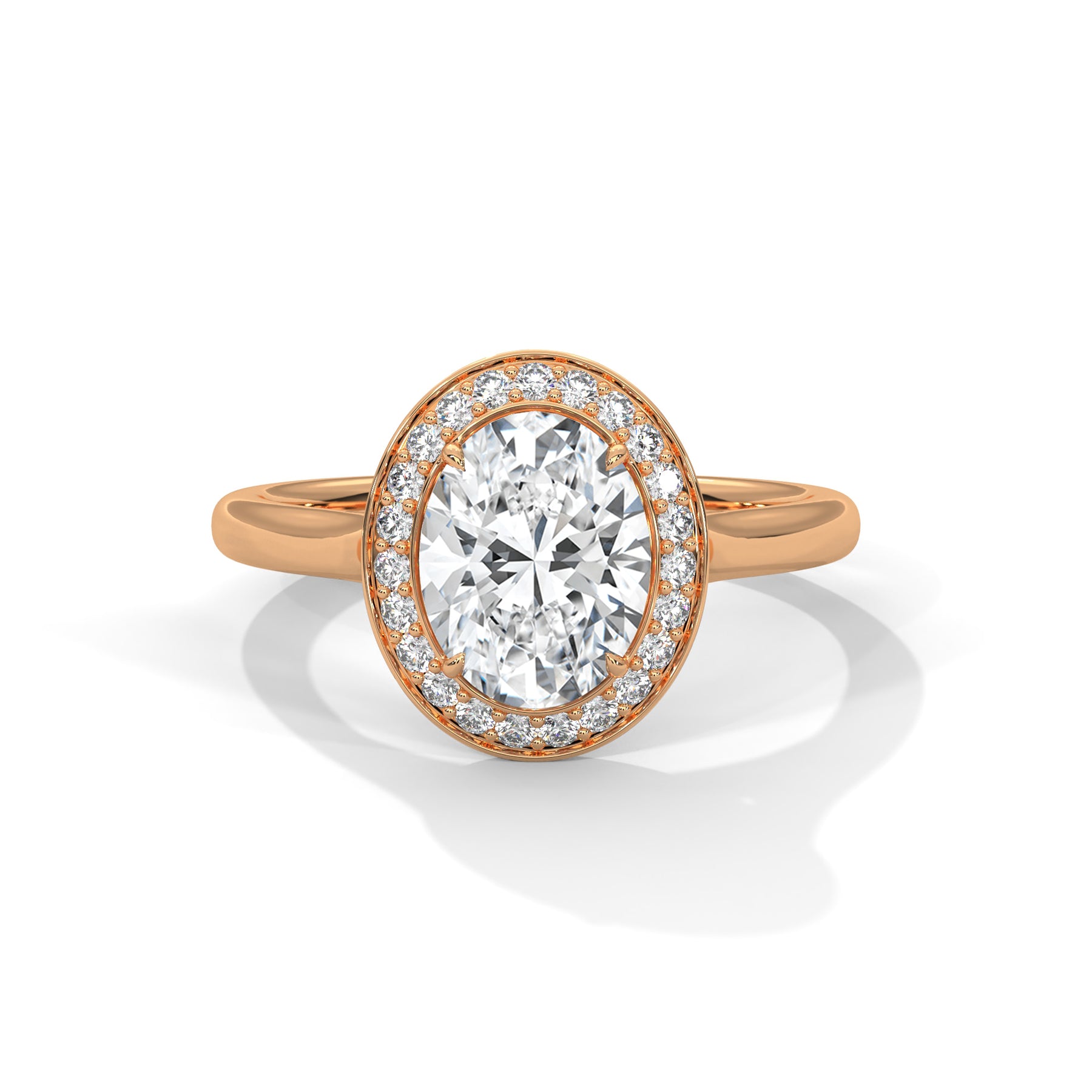14K Rose Gold 18K Rose Gold Oval