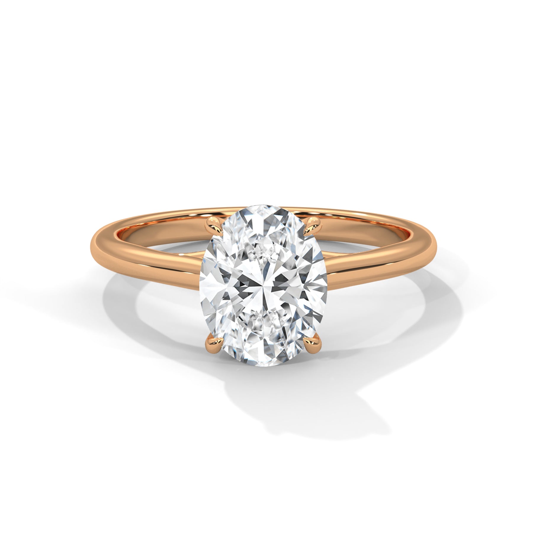 14K Rose Gold 18K Rose Gold Oval