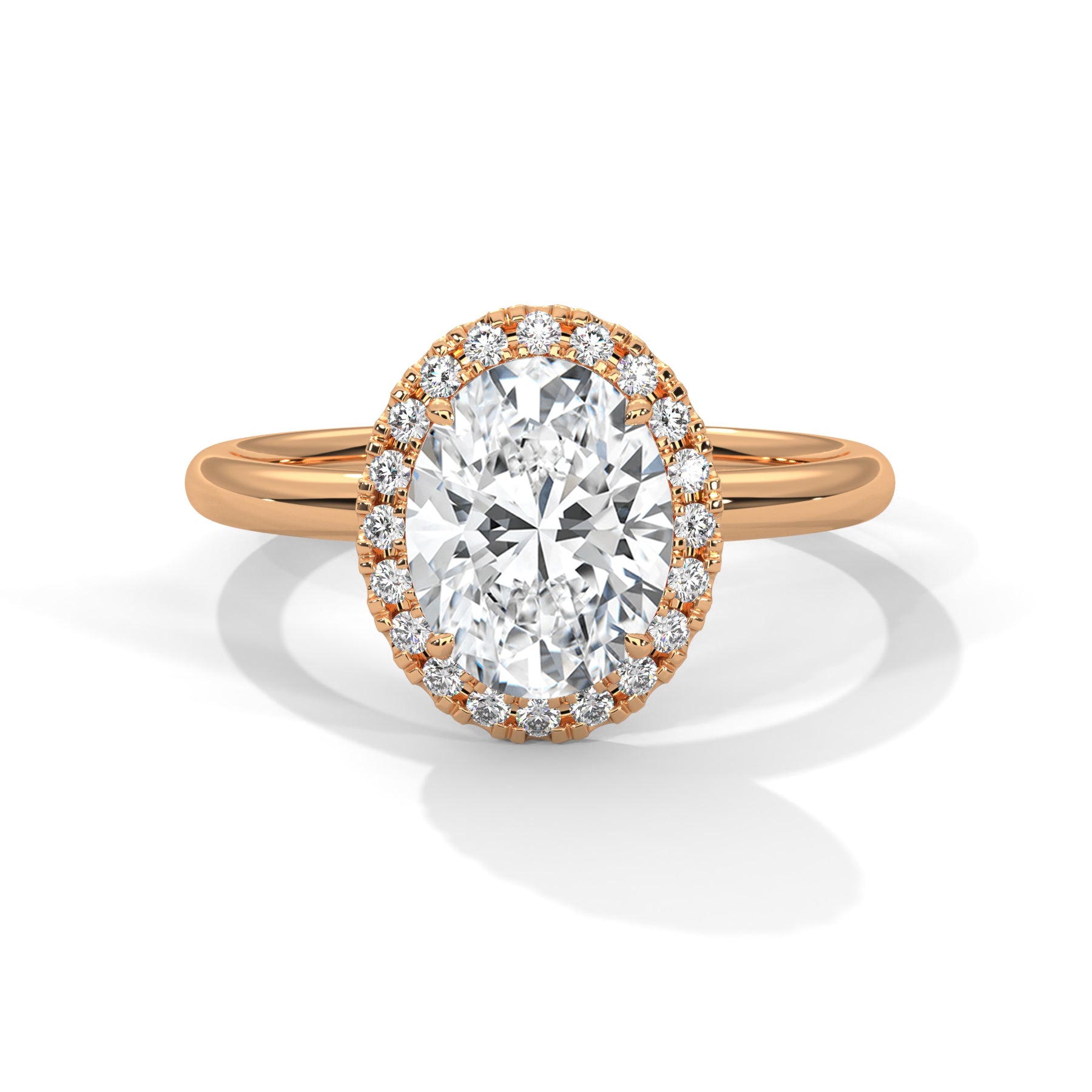 14K Rose Gold 18K Rose Gold Oval