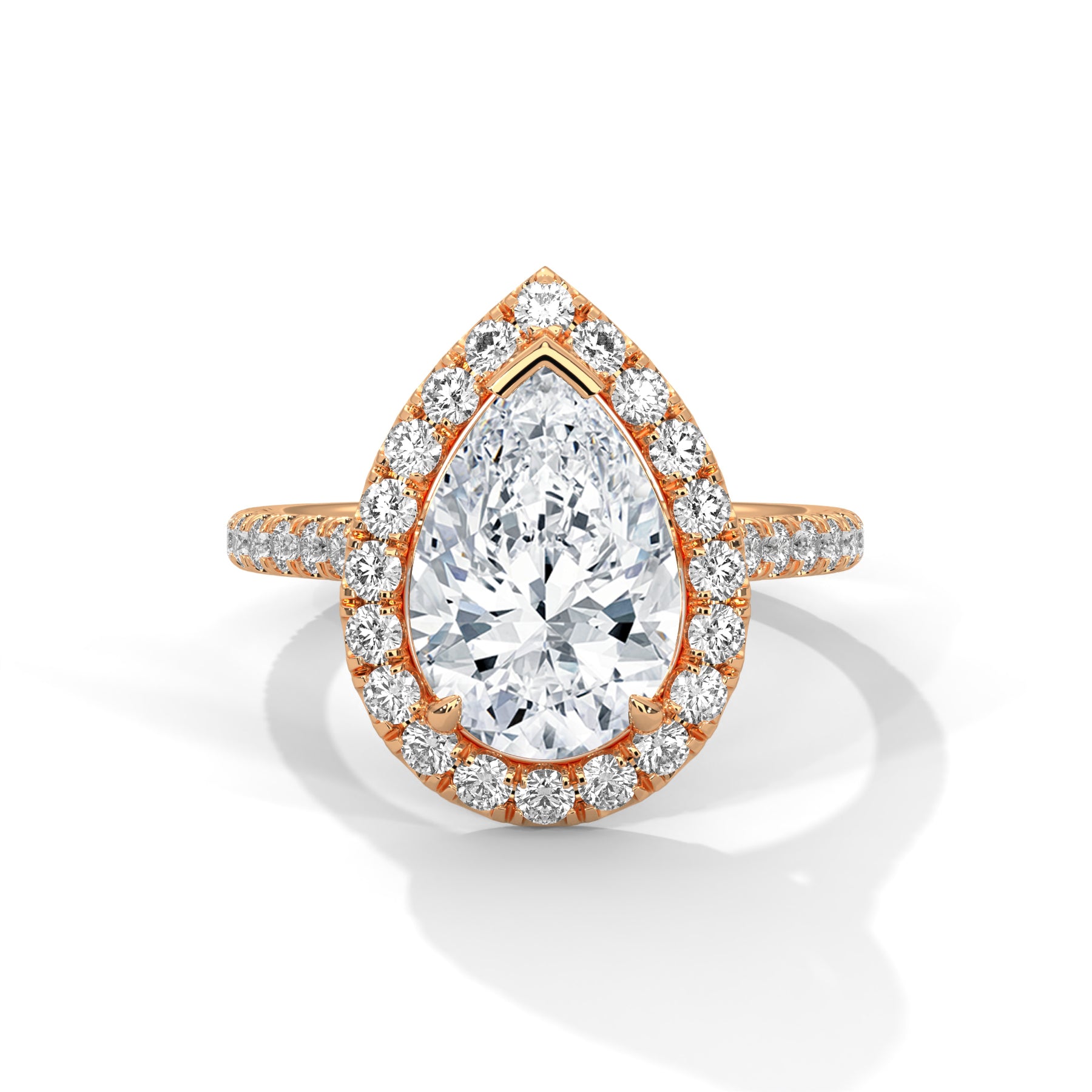 14K Rose Gold 18K Rose Gold Pear