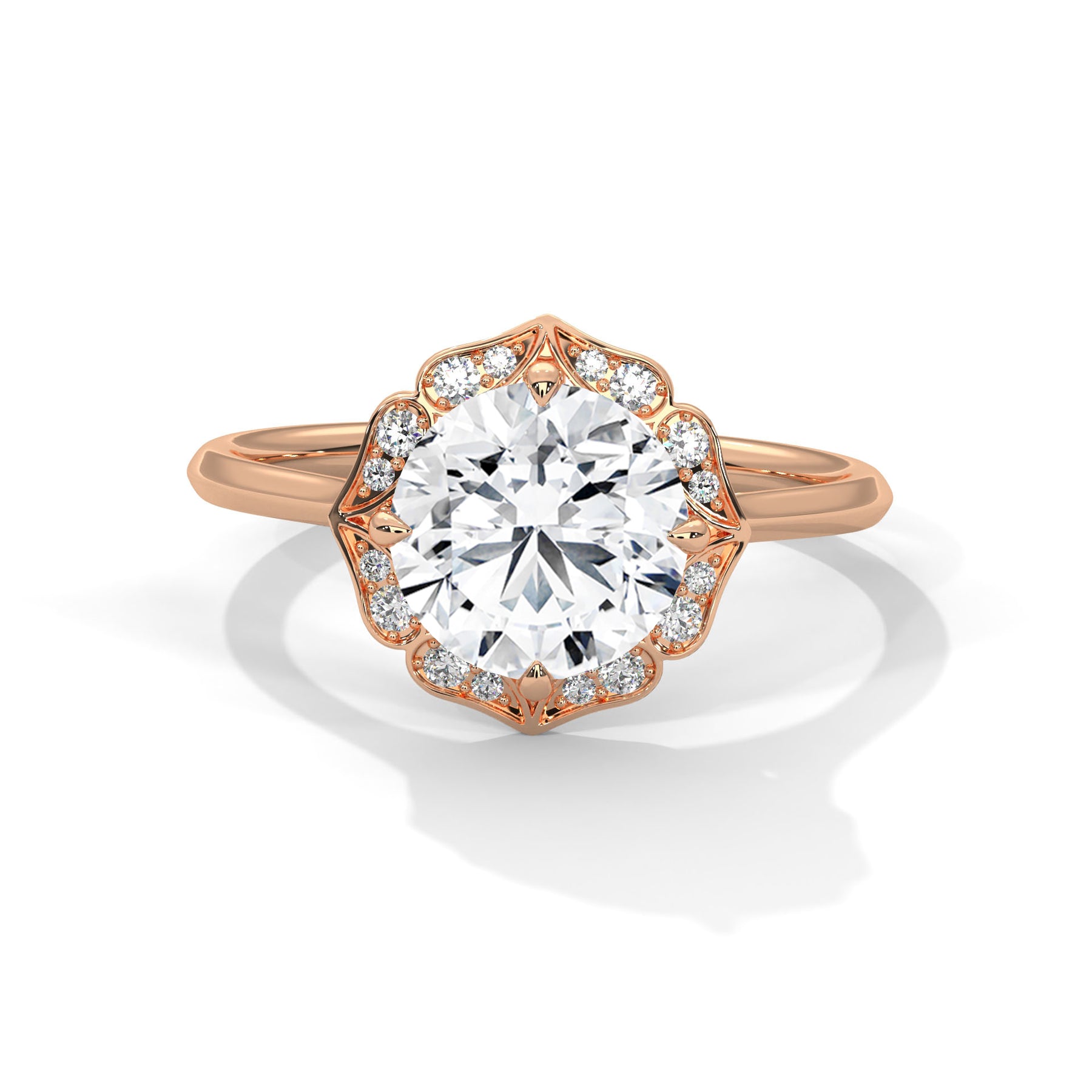 14K Rose Gold 18K Rose Gold Round