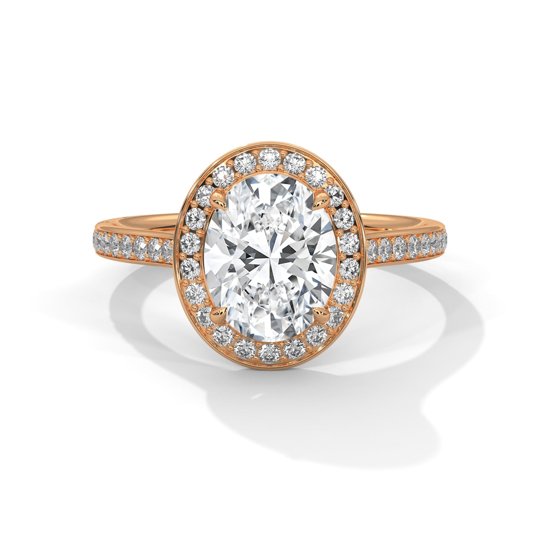 14K Rose Gold 18K Rose Gold Oval