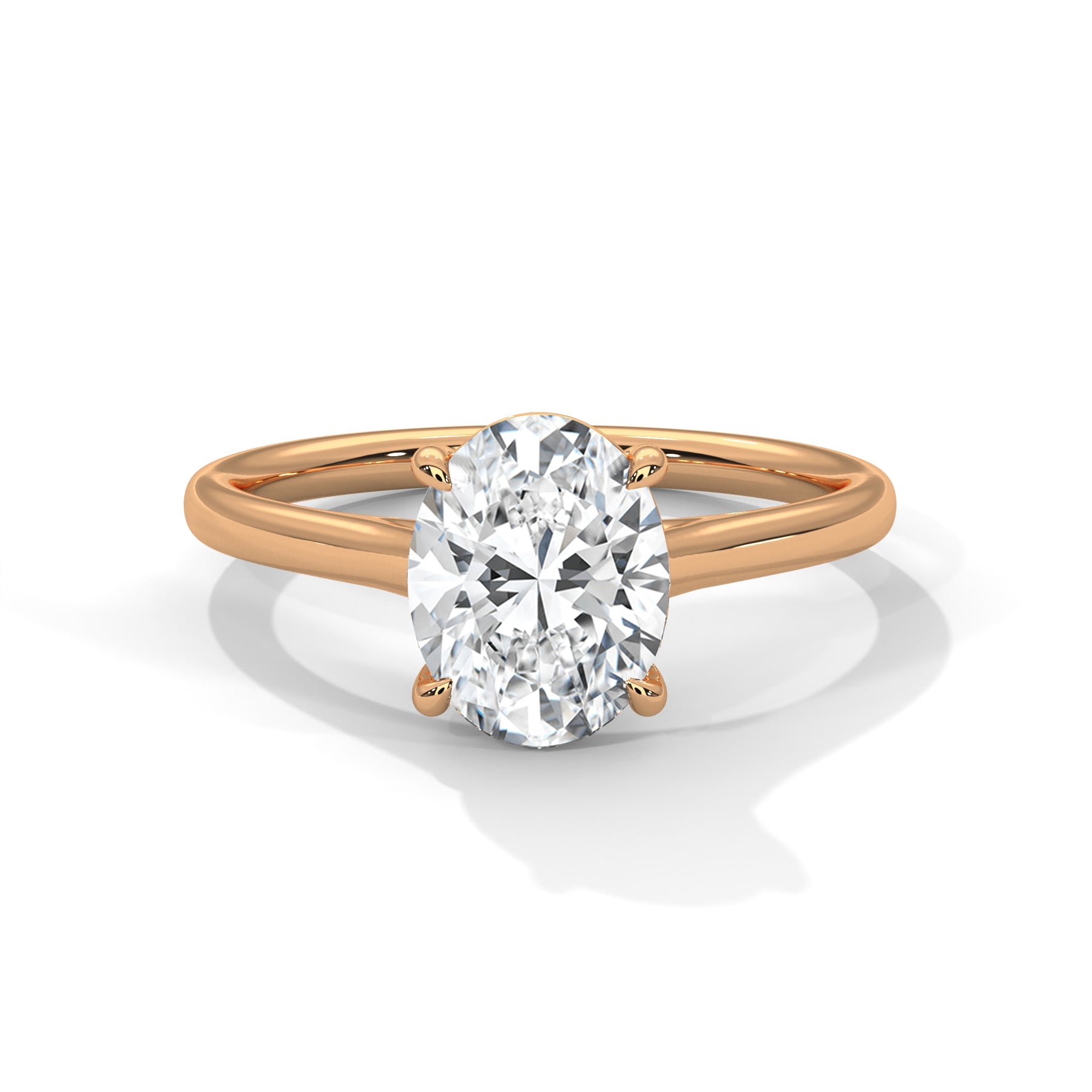 14K Rose Gold 18K Rose Gold Oval