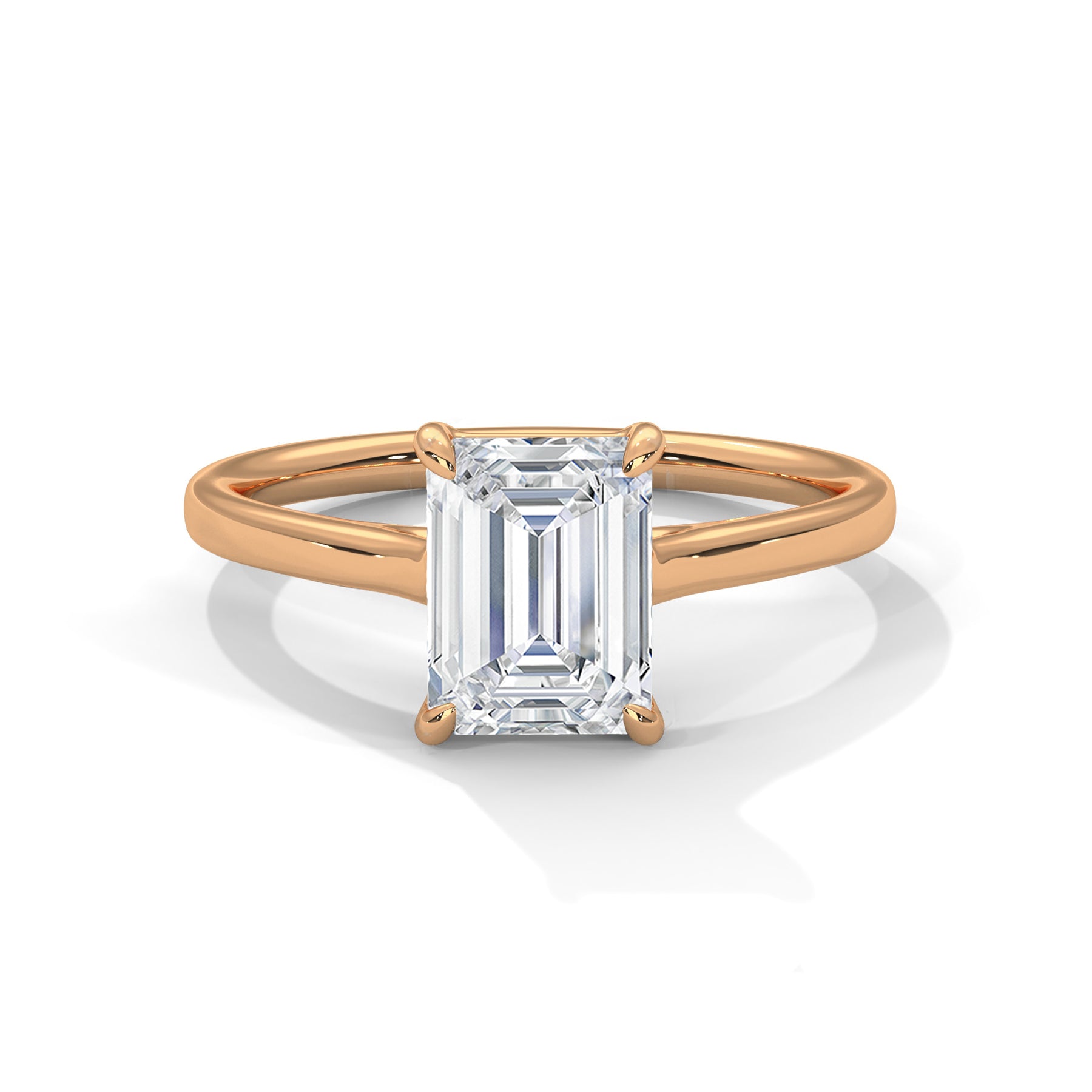14K Rose Gold 18K Rose Gold Emerald