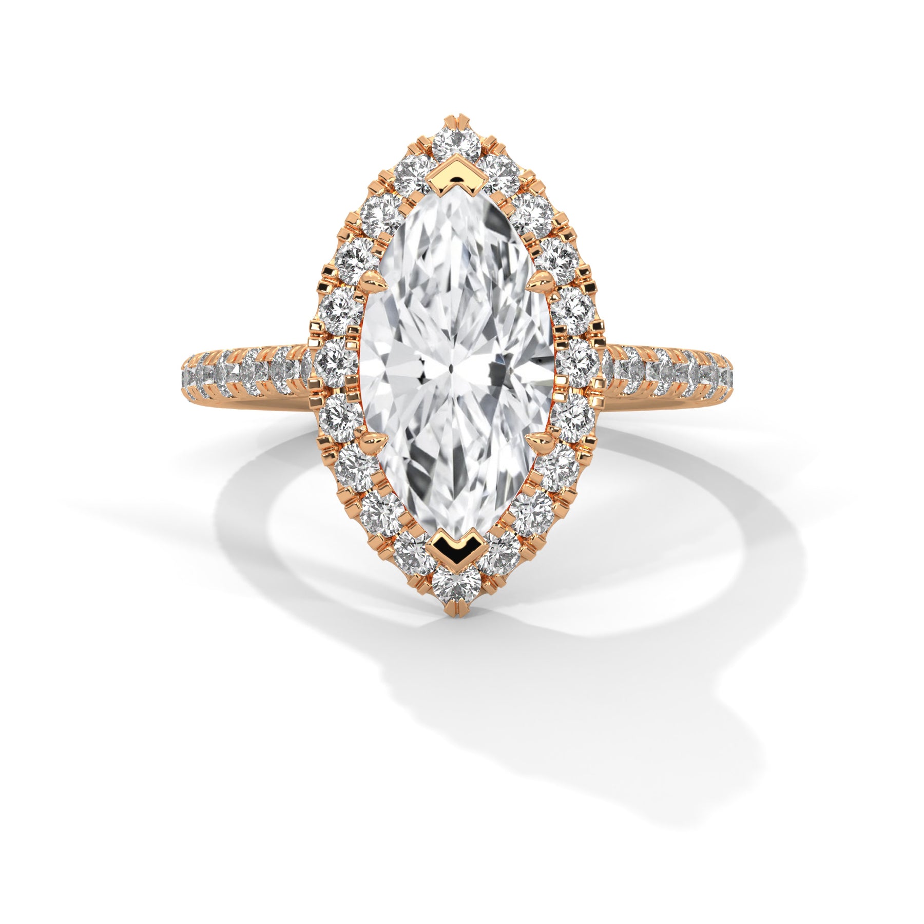 14K Rose Gold 18K Rose Gold Marquise