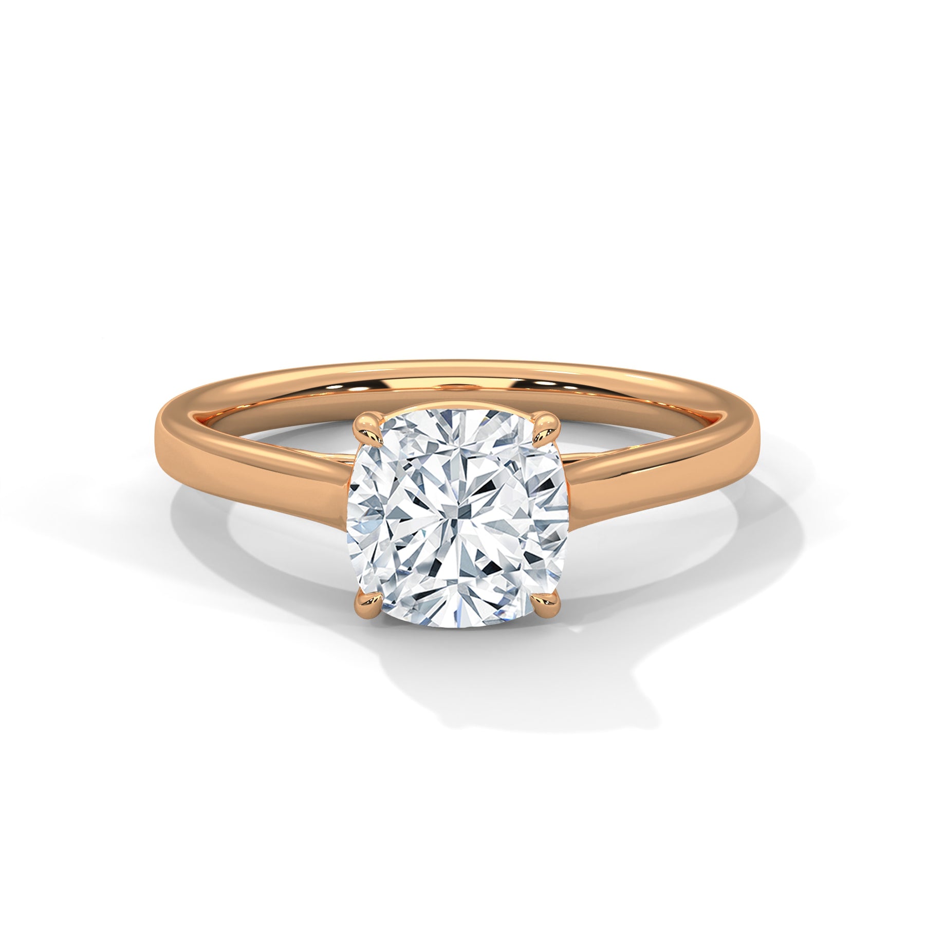 14K Rose Gold 18K Rose Gold Cushion