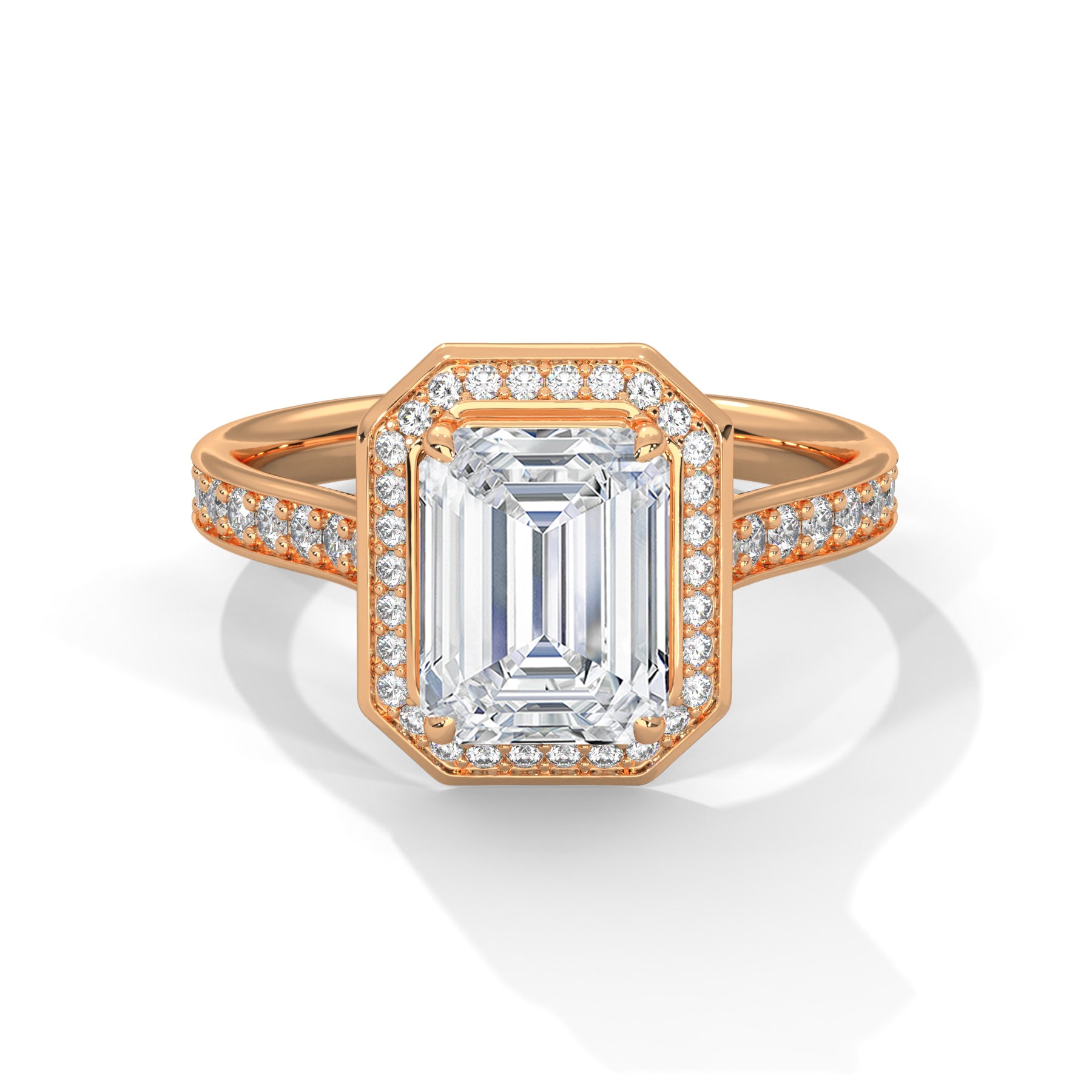 14K Rose Gold 18K Rose Gold Emerald