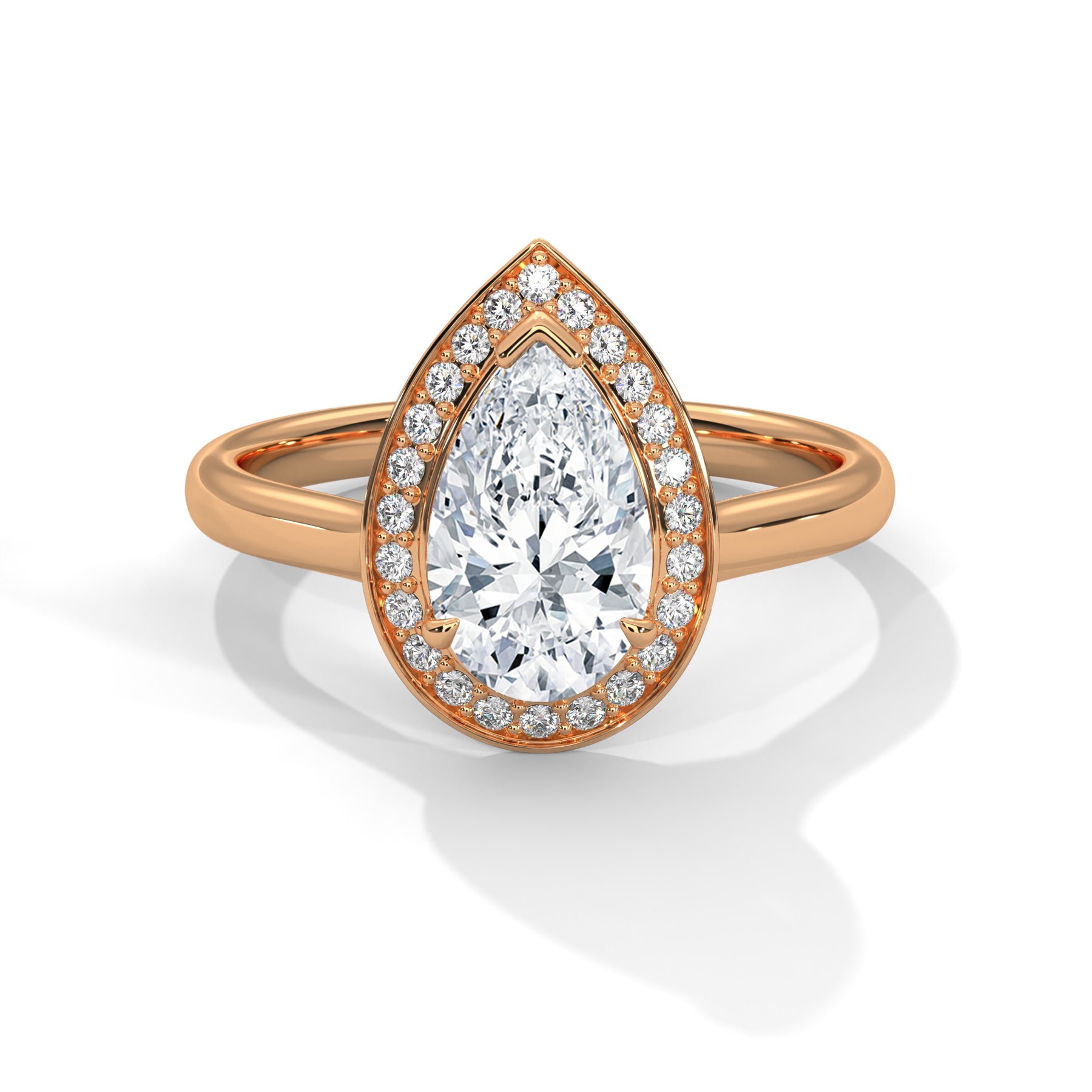 14K Rose Gold 18K Rose Gold Pear
