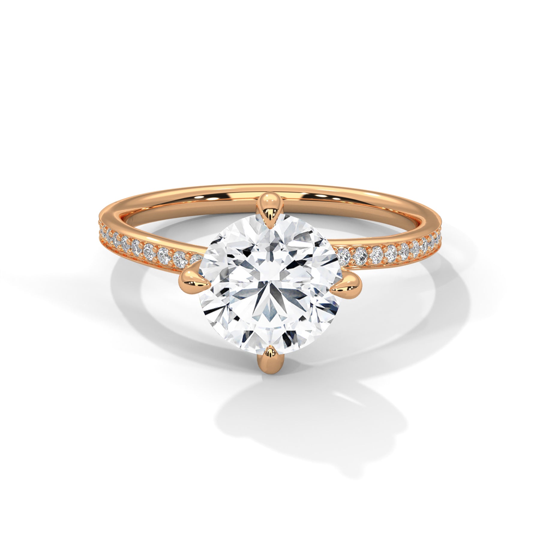 14K Rose Gold 18K Rose Gold Round
