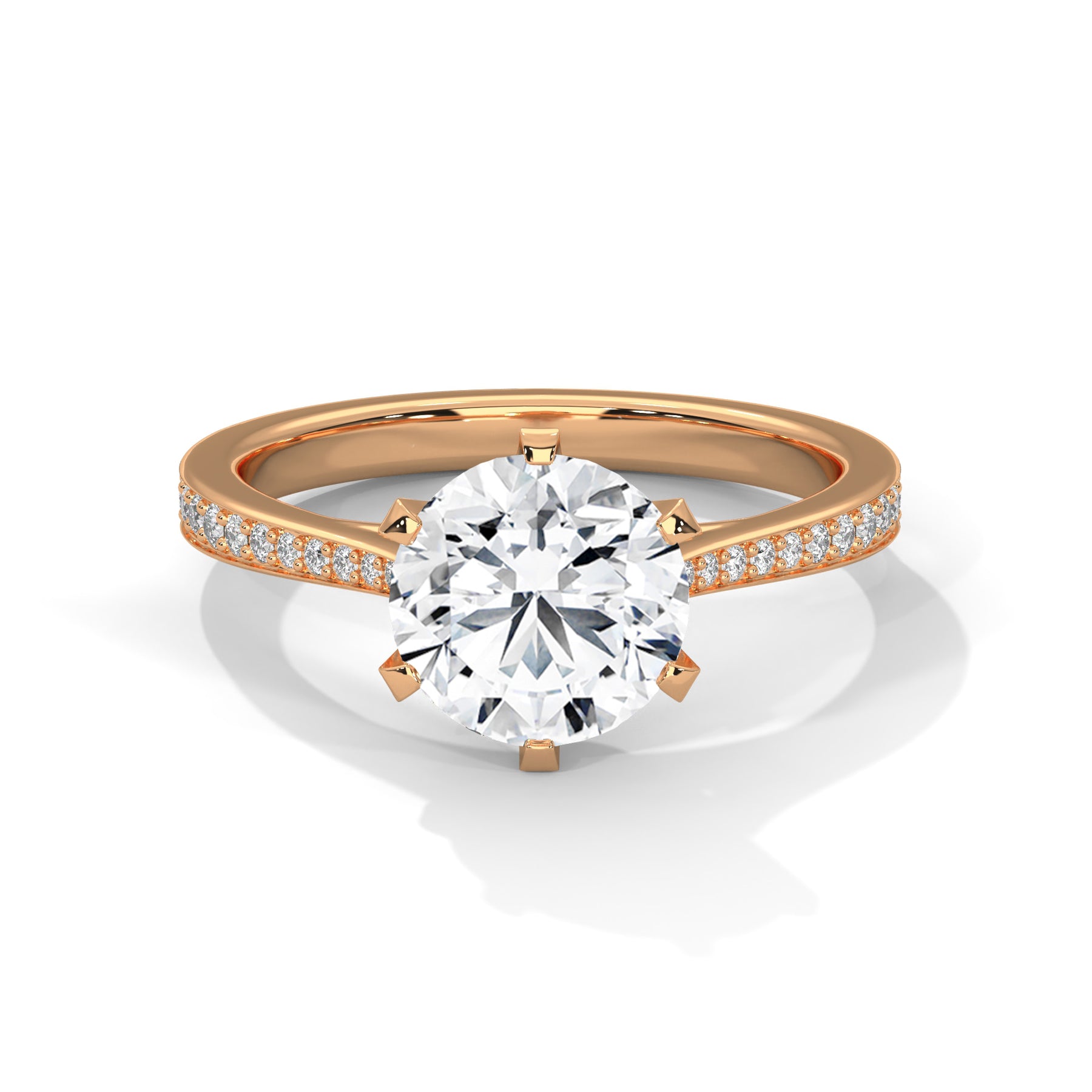 14K Rose Gold 18K Rose Gold Round