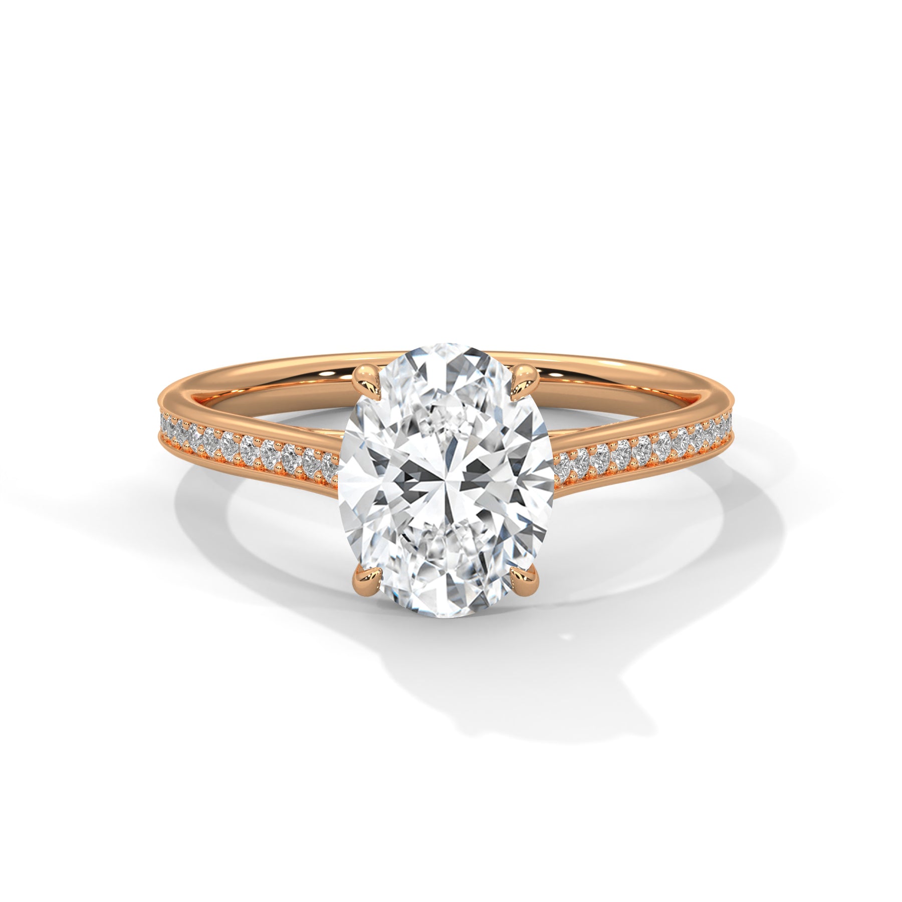 14K Rose Gold 18K Rose Gold Oval
