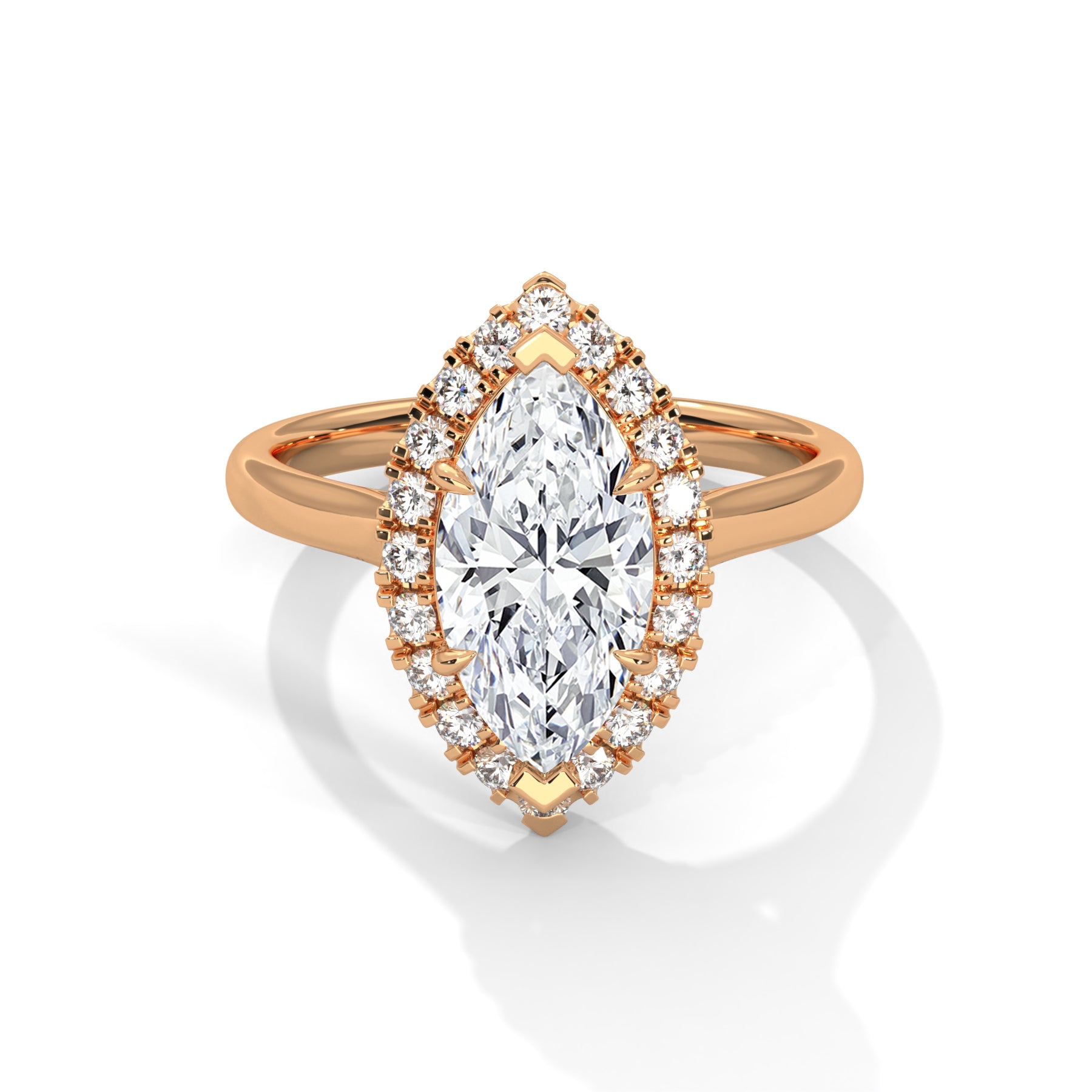 14K Rose Gold 18K Rose Gold Marquise