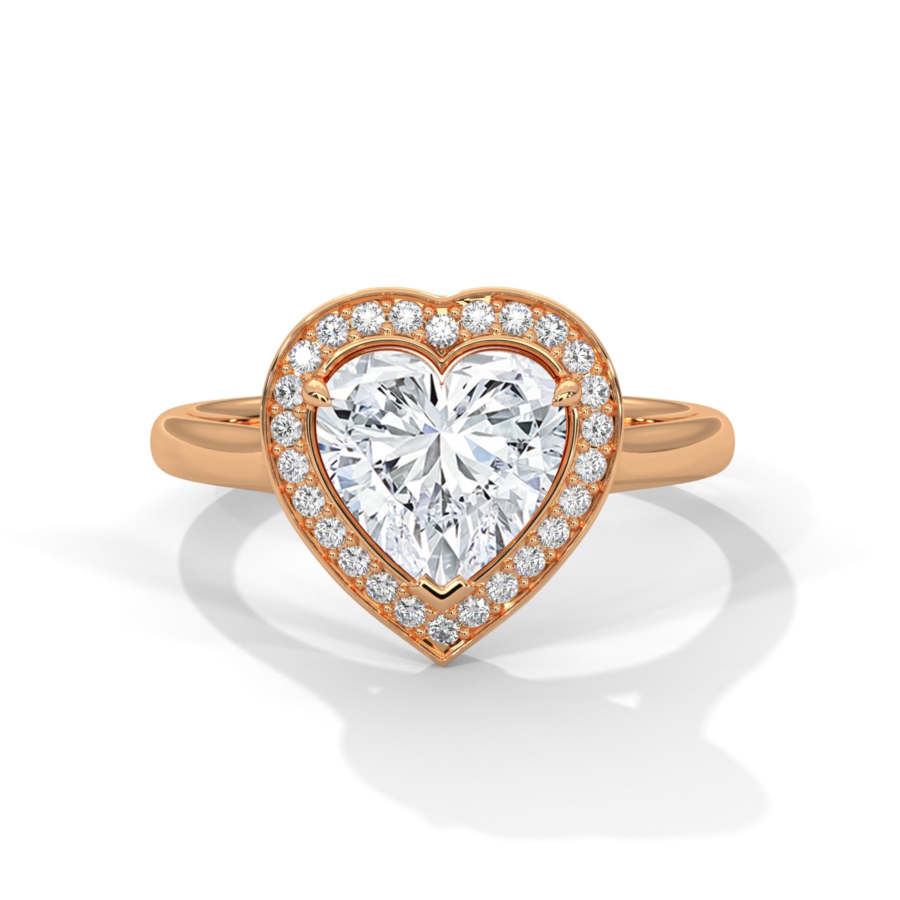 14K Rose Gold 18K Rose Gold Heart