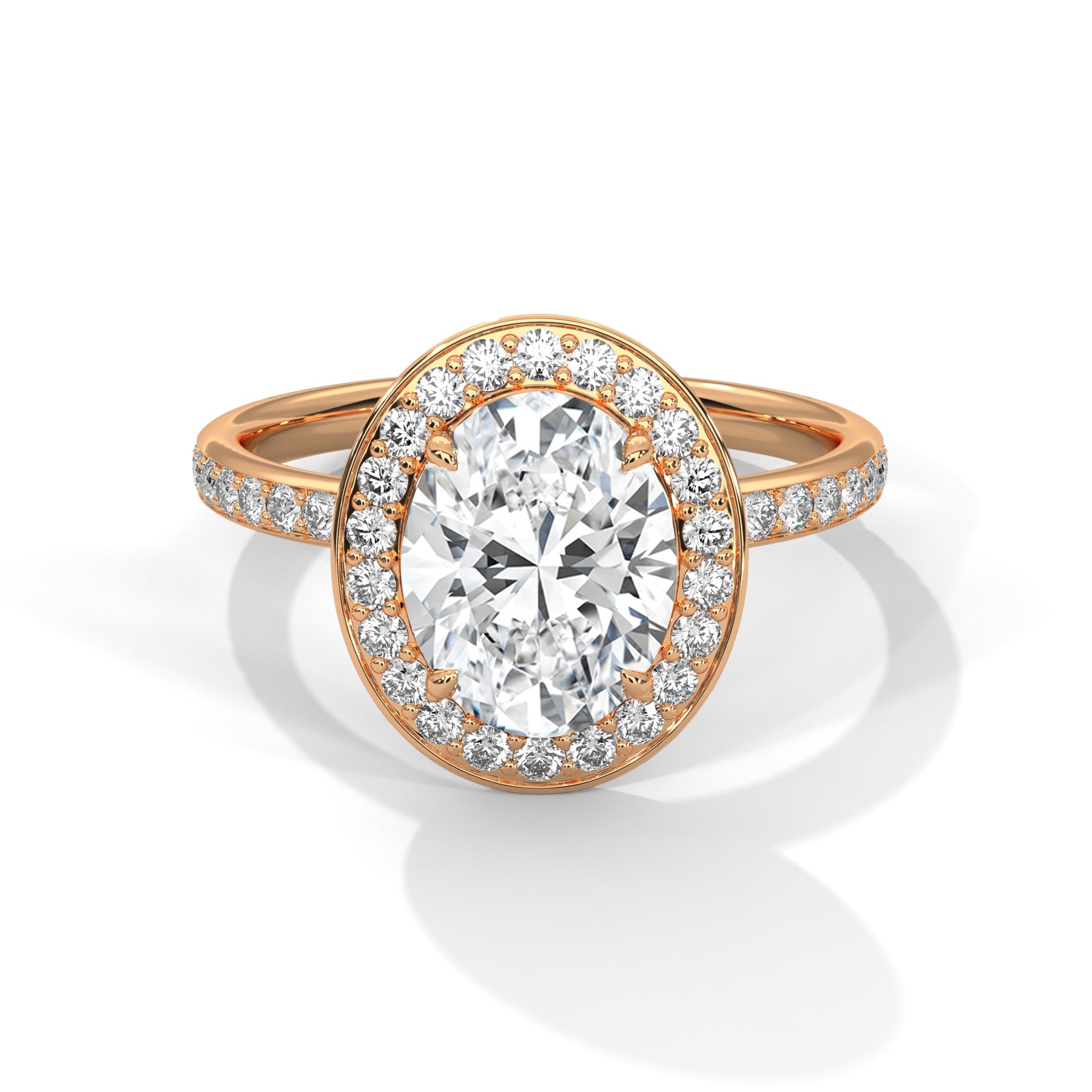 14K Rose Gold 18K Rose Gold Oval